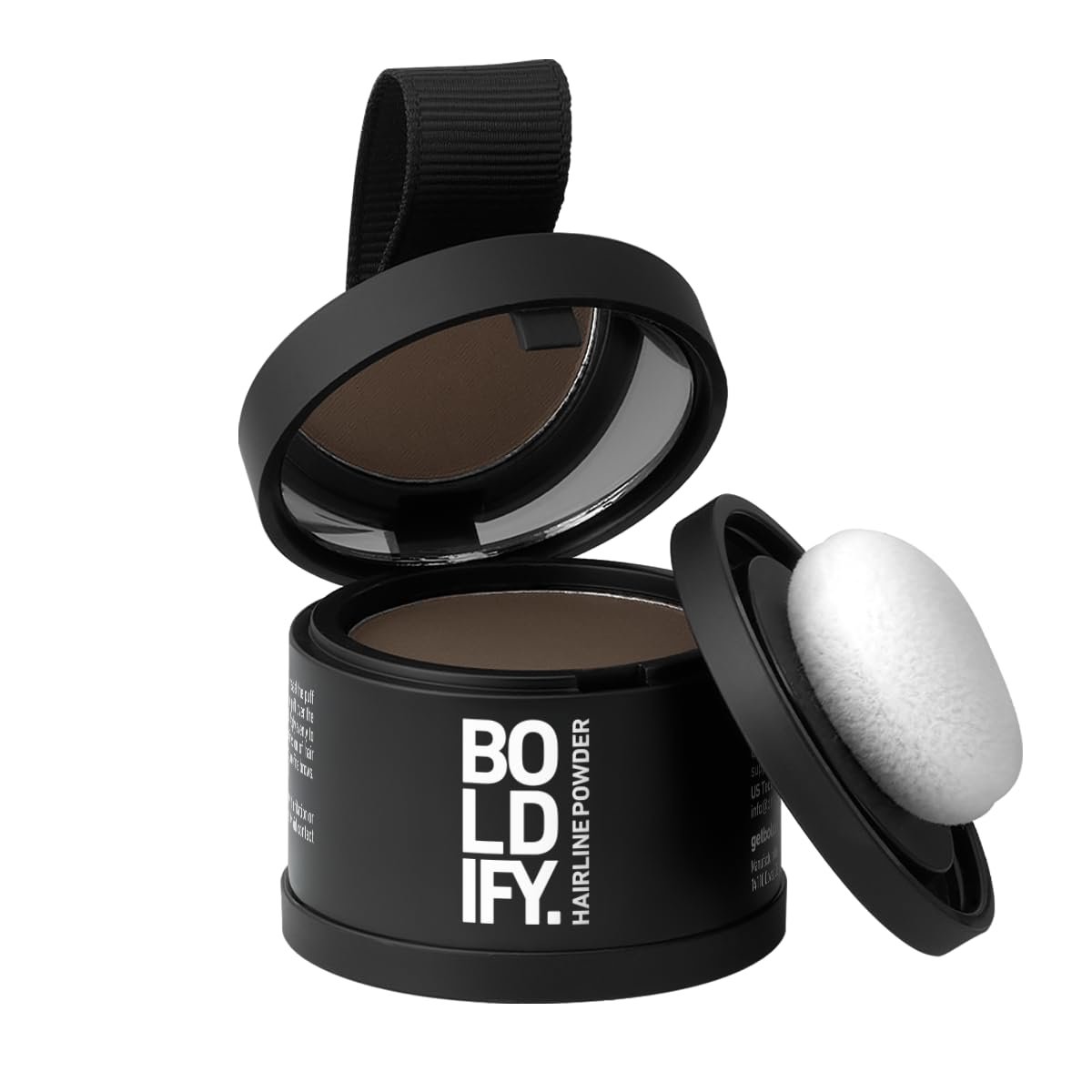 BOLDIFY Hairline Powder – Water-Resistant Root Touch Up Hair Color for Gray Coverage – 24-Hour Stain-Proof, Mess-Free Hair Powder for Thinning Hair – Medium Brown