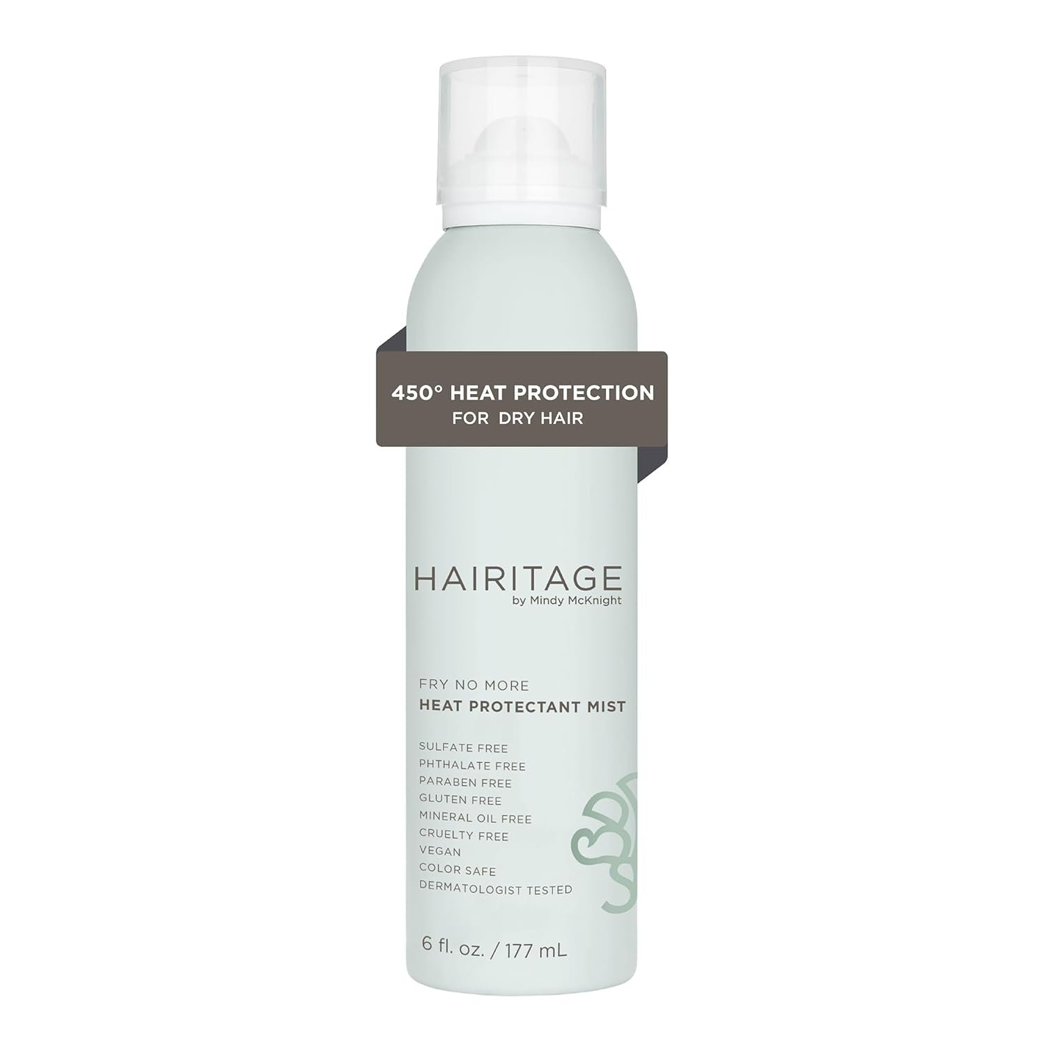 Hairitage Argan Oil Heat Protectant Spray for Dry Hair and Re-Heat Styling – Hydrating and Conditioning Formula – Argan Oil + Rice Protein – Protects Hair Up to 450°F for Re-Heat Hair Styling – 5 oz