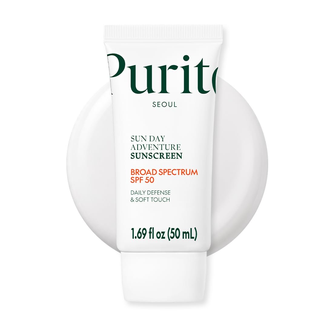 PURITO Korean Sunscreen SPF 50 | Lightest Texture, No White Cast, Broad Spectrum UVA/UVB | Oil-Free, Vegan, For All Skin Types | Daily Lightweight Sun Protection | Korean Skincare, 50mL 1.69 fl.oz