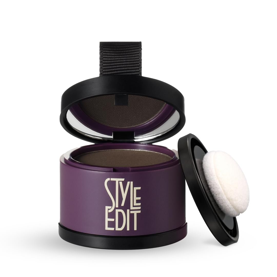 Style Edit Root Touch Up Powder | Temporary Hair Color for Gray Roots and Thinning Hair | Salon-Quality, Transfer-Resistant Hair Concealer | Dark Brown, 0.13 oz (Pack of 1)