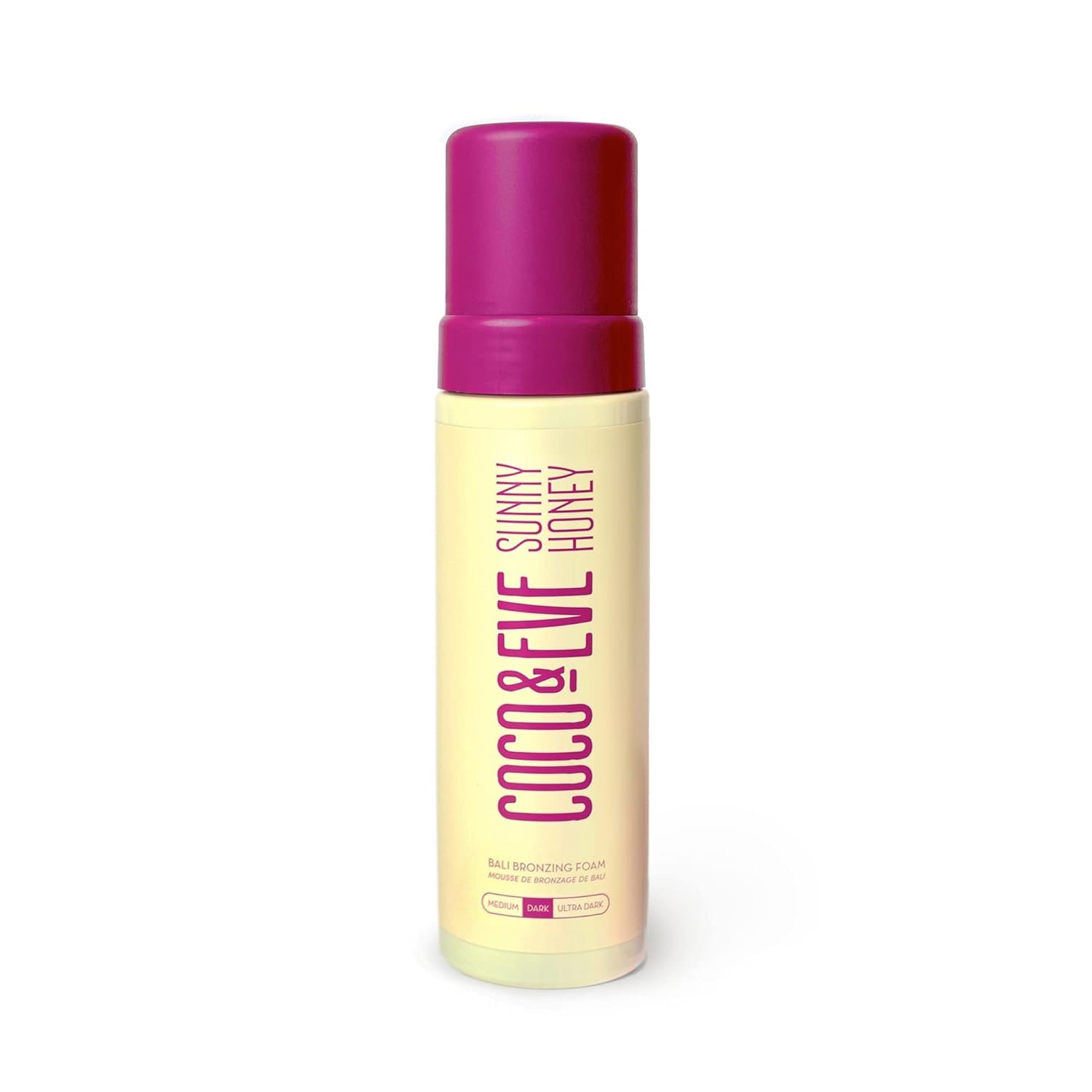 Coco & Eve Sunny Honey Self Tanner Foam – (Dark) Fast Drying, Streak-Free Sunless Tanning Mousse, Tropically Scented Lightweight Natural Looking Tan, Non-Sticky, Vegan, Cruelty Free | 6.7 Fl Oz