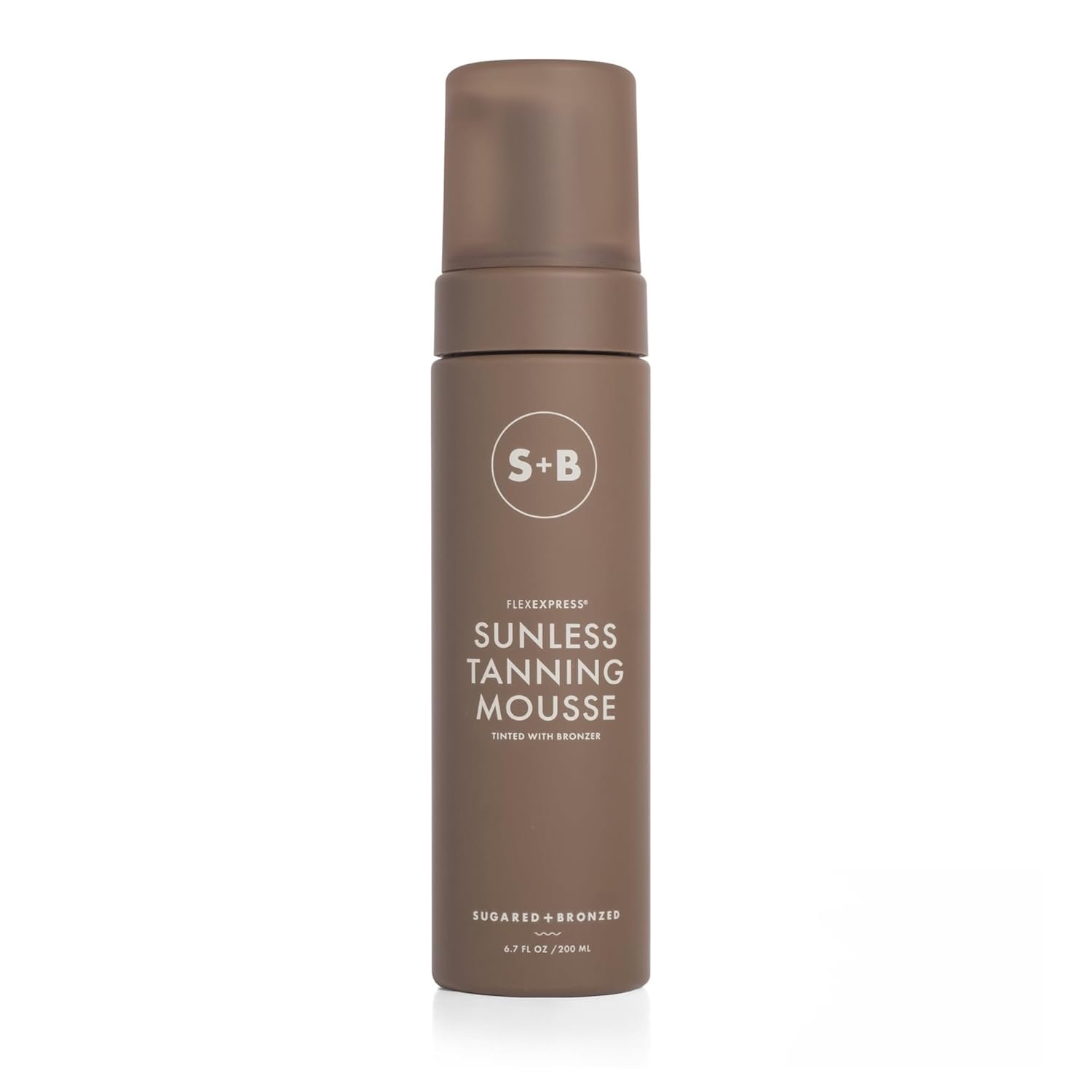 SUGARED + BRONZED Sunless Tanning Mousse, Self Tanner for Body, FlexExpress Formula, Self Tanning Foam for a Natural Glow, Lightweight, Quick Dry Self Tan, Suitable for All Skin Types, Vegan, 6 Fl Oz