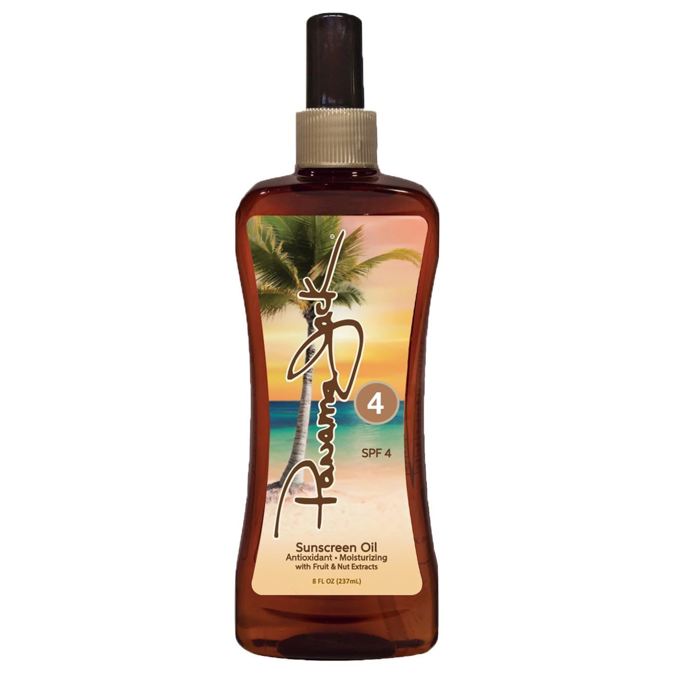 Panama Jack Sunscreen Tanning Oil – SPF 4, PABA, Paraben, Gluten & Cruelty Free, Antioxidant Formula with Exotic Oils and Fruit & Nut Extracts, 8 FL OZ