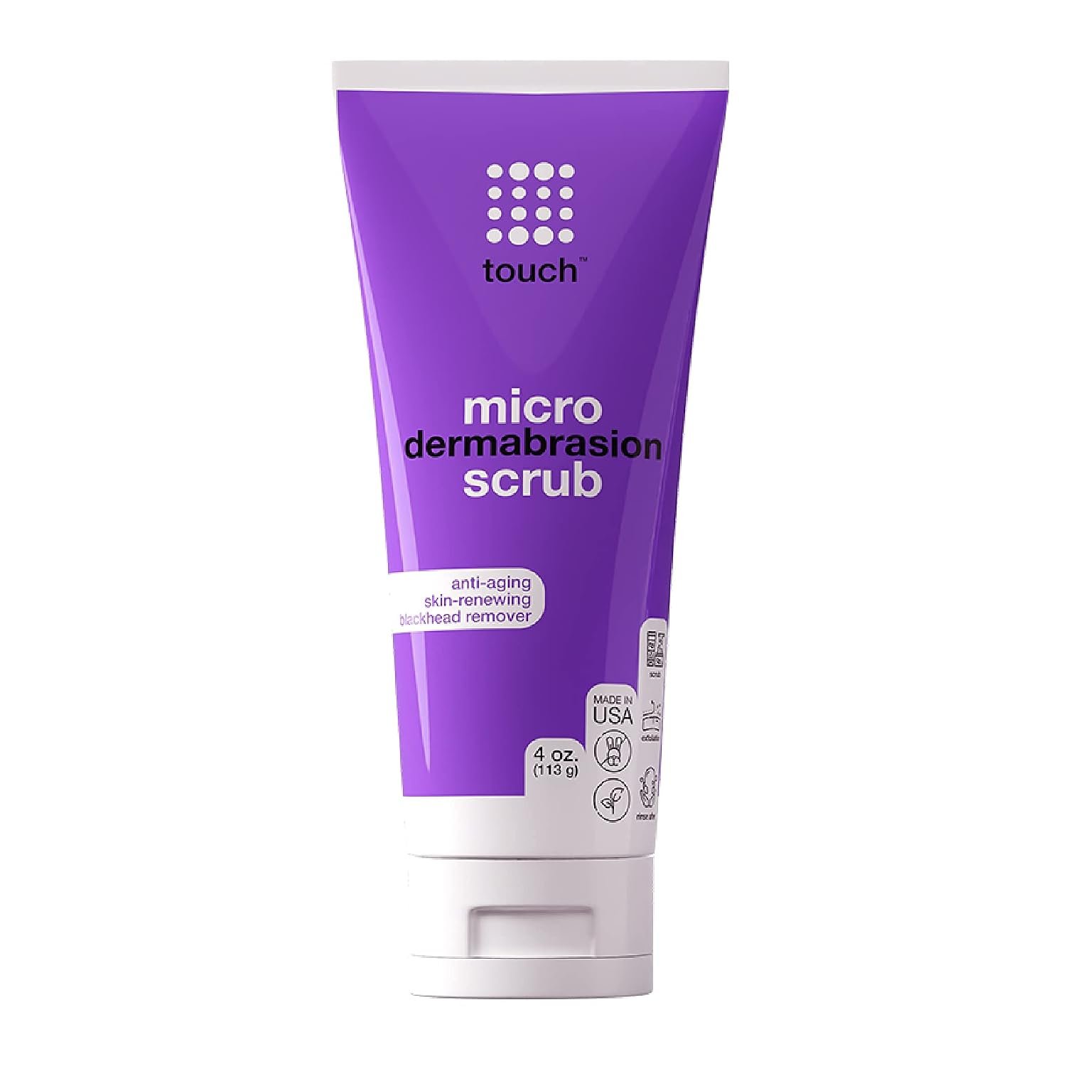 Microdermabrasion Facial Scrub and Face Exfoliator – Exfoliating Face Scrub Polish Cream with Dermatologist Grade Crystals for Anti-Aging, Dullness, Wrinkles, and Pores – Large 4 Ounce Size