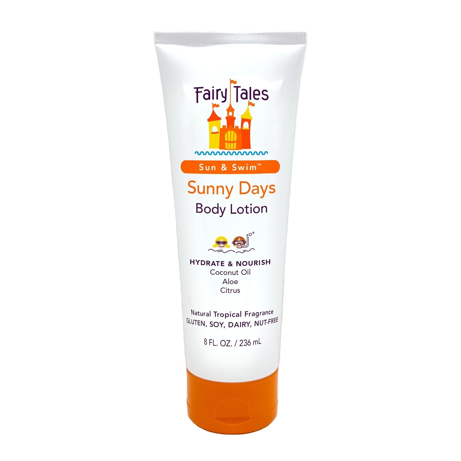 Fairy Tales Sun & Swim After Sun Lotion for Kids – Soothing After-Sun Care with Aloe & Coconut Oil – Hydrates & Nourishes Sun-Drenched Skin – 8 oz