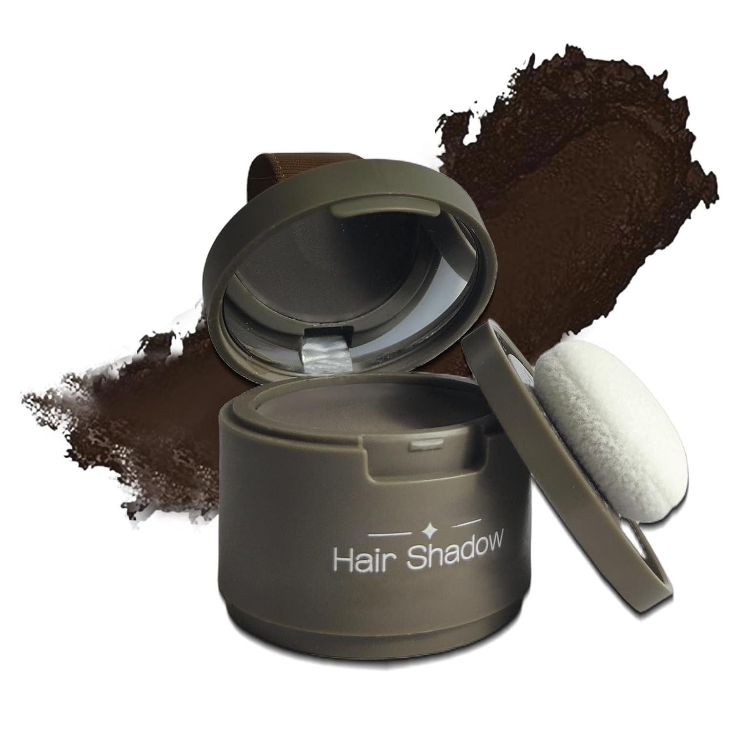 Hairline Powder – 48Hr Stain-Proof Root Touch Up & Bald Spot Concealer for Gray Coverage (Dark Gray) – Instant Natural-Looking Hair Thickening Powder for Women & Men – Travel-Friendly Kit