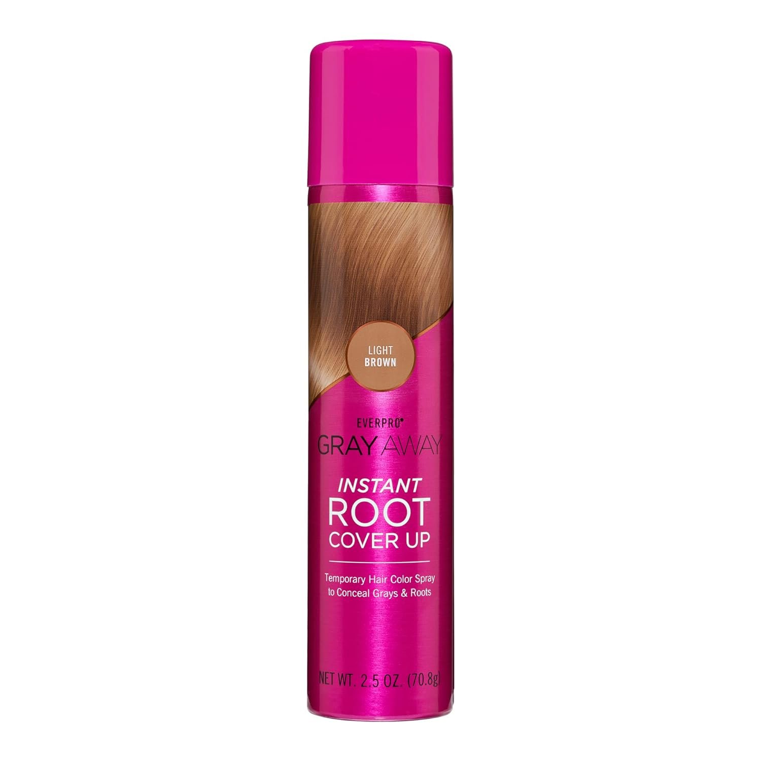 EVERPRO Gray Away Instant Root Cover Up Spray 2.5oz – Light Brown