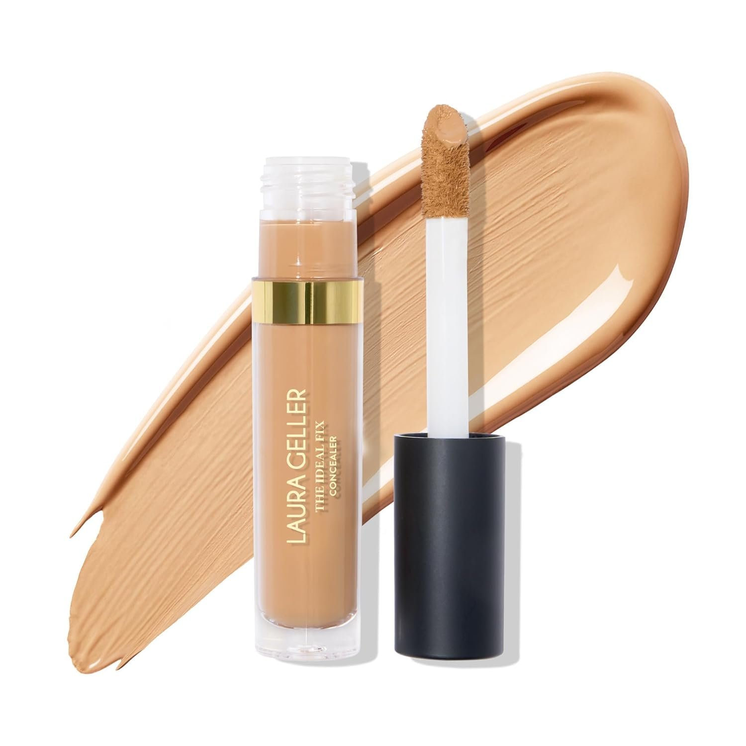 LAURA GELLER NEW YORK Ideal Fix Under Eye Concealer for Mature Skin – 04 Medium – Full Coverage, Anti-Aging, Color Correcting – Covers Dark Circles & Blemishes – Hydrating, Crease-Free, Long-Lasting