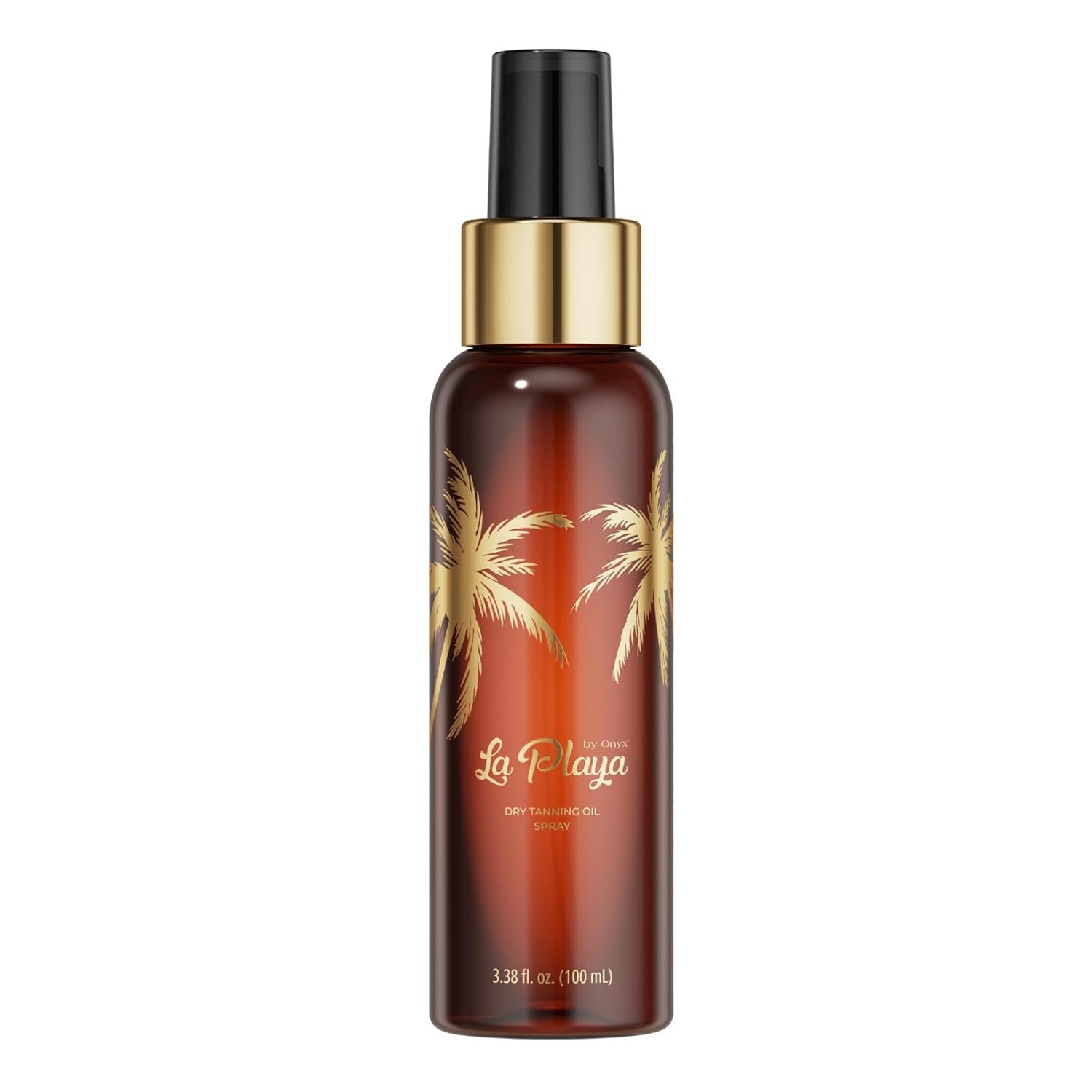 Onyx La Playa Dry Tanning Oil Gel for Outdoor Sun Accelerator & Tanning Beds with Acetyl Tyrosine, Beta-Carotene and Premium 7-Oil Blend, Fast Absorbing Non Greasy Feel, No-DHA, No-SPF, 3.38 Fl Oz