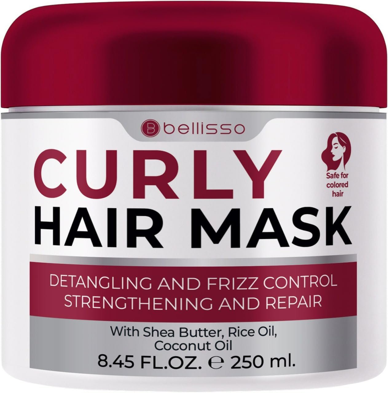 Curly Hair Mask – Deep Conditioning, Curl Enhancing Split End Repair for Women and Men – Strengthening Treatment Cream and Moisturizer Products for Dry, Damaged, Frizzy Hair – Anti Breakage Solution