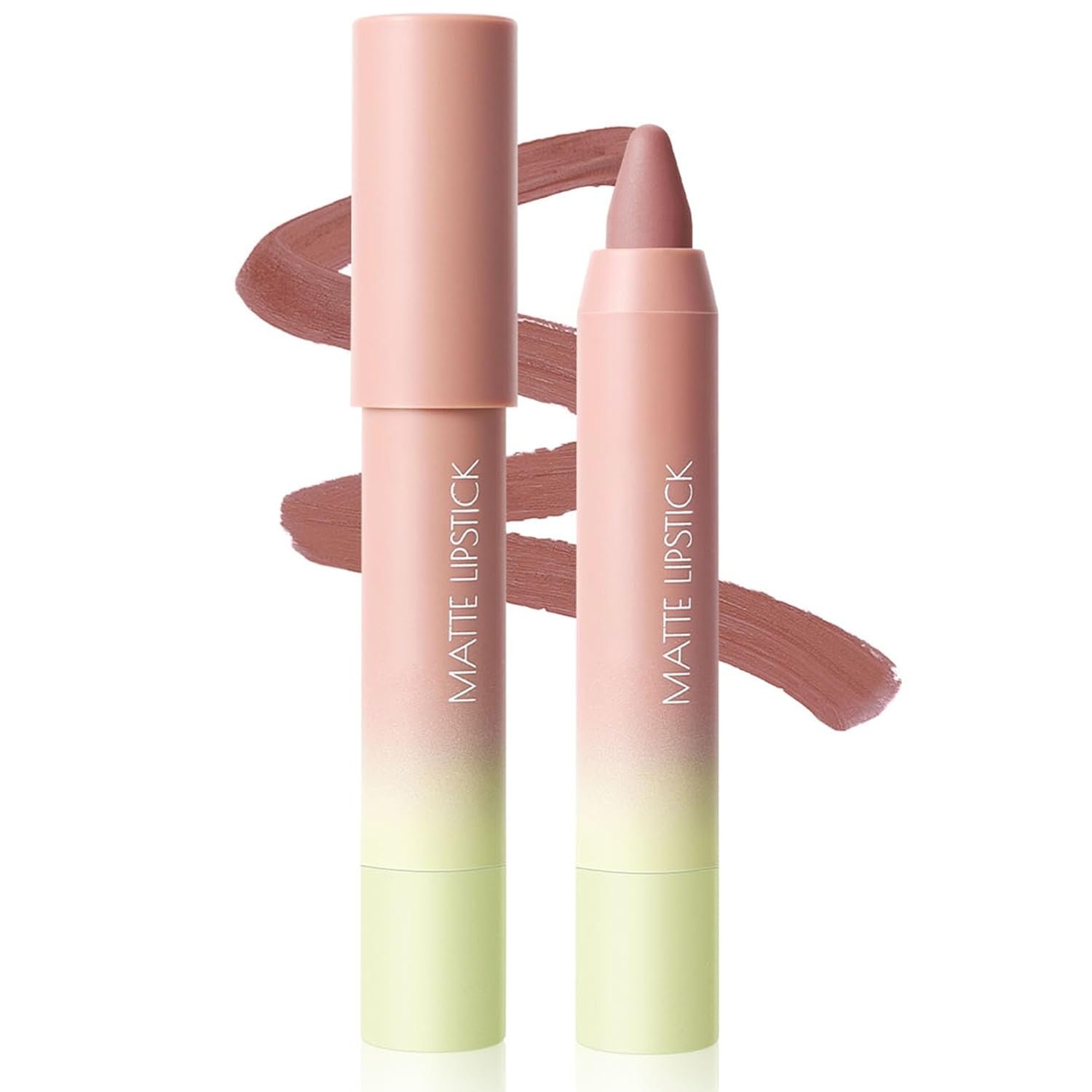 Matte Lipstick for women Long-Lasting Water-proof Retractable Lip Liner Pencils Matte Lip-Crayon, 1 pcs (Nude Pink)