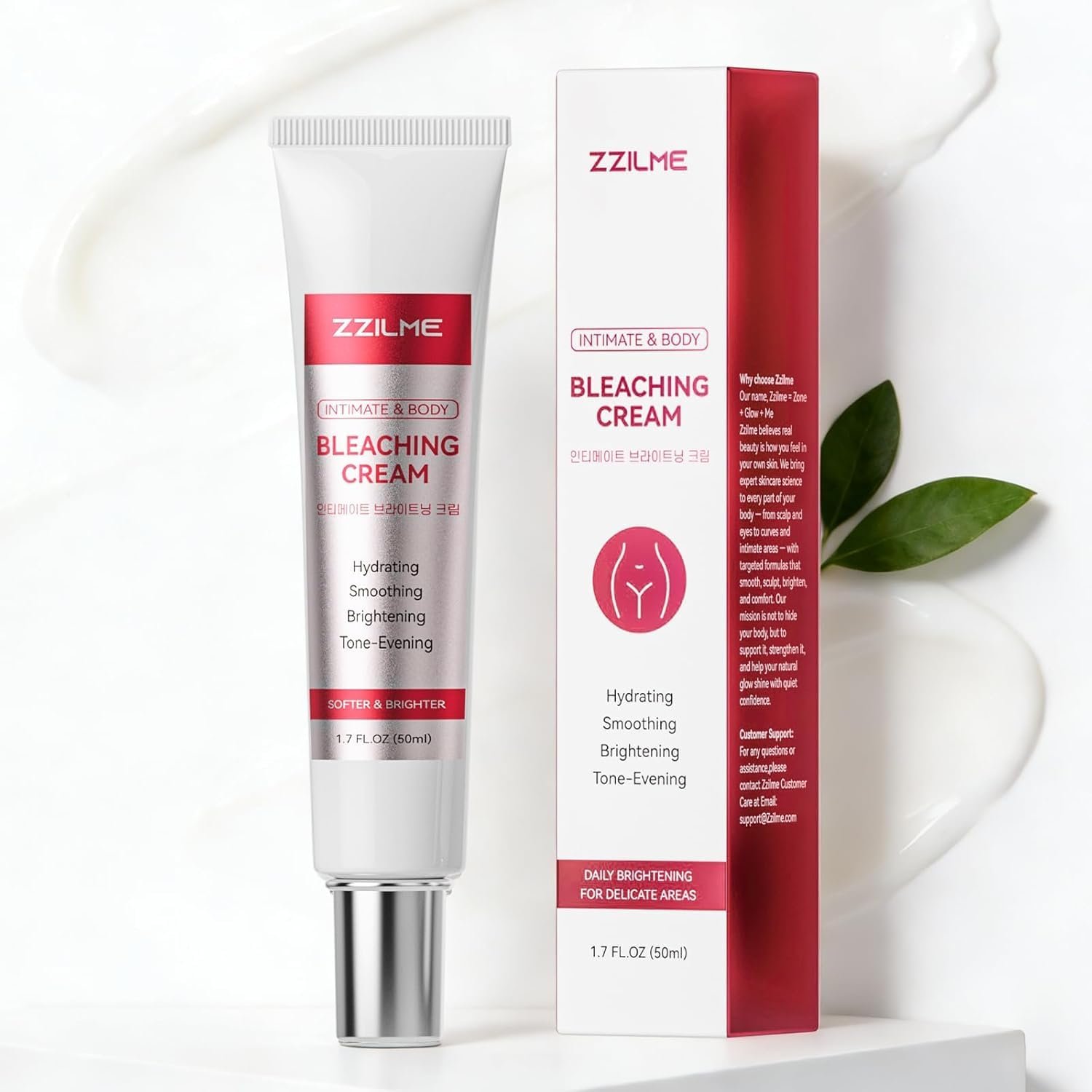 Intimate Brightening Cream – Dark Spot Corrector for Women, Underarm Brightening Body Cream with Niacinamide & Vitamin C for Bikini Line, Inner Thighs, Knees, Elbows & Dark Areas, 1.70 Fl Oz