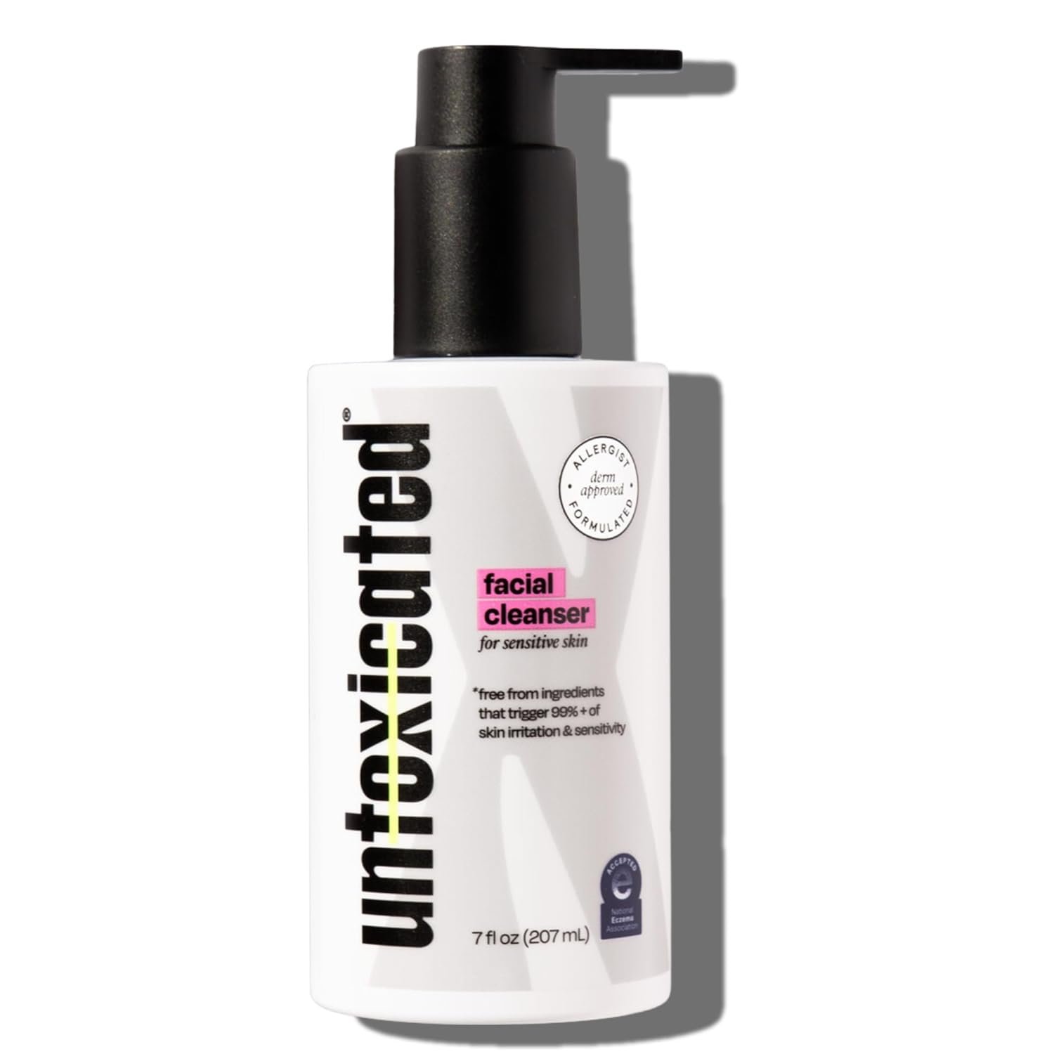 Untoxicated Face Wash – Gentle & Hydrating Face Cleanser for Sensitive Skin – Ceramides, Hyaluronic Acid & Glycerin – No Common Irritants – Non-Foaming – Soap Free – Fragrance Free – 7 Ounce