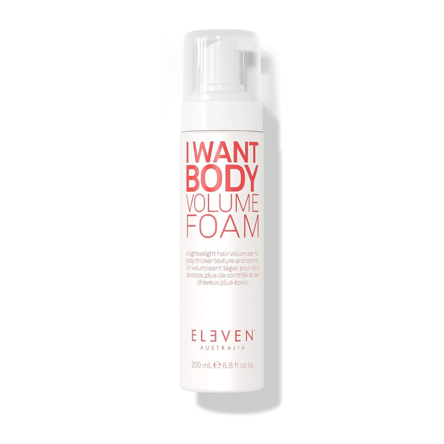 ELEVEN AUSTRALIA I Want Body Volume Foam – Lightweight Mousse for Hair Styling, For Women & Men, Adds Volume, Lift, & Texture, Ideal for Fine to Medium Hair Types – 6.8 fl oz
