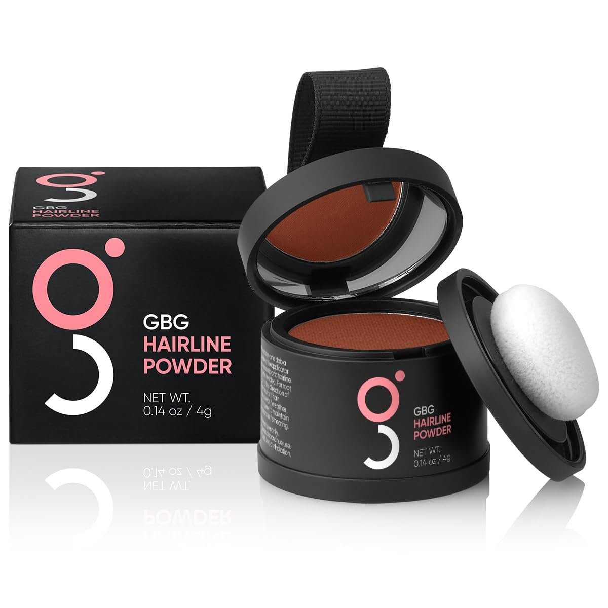 Hairline Powder Instantly Conceals Hair Loss, Root Touch Up Hair Toppers for Women & Men, Hair Fibers for Thinning Hair, Root Cover Up, Stain-Proof 24 Hour Formula (Auburn)