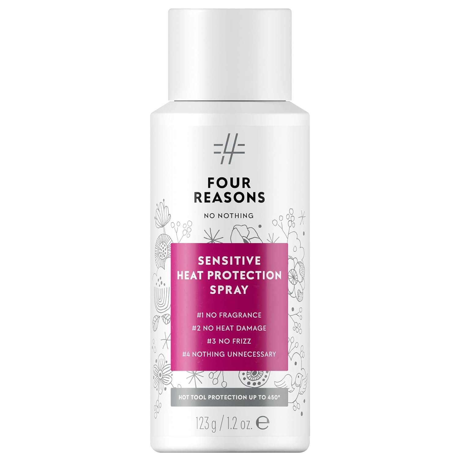 No nothing Sensitive Heat Protection Spray for Hair – Heat Protectant Spray for Women – Vegan, Unscented, Fragrance Free – Travel Size Frizz Control & Thermal Heat Protection