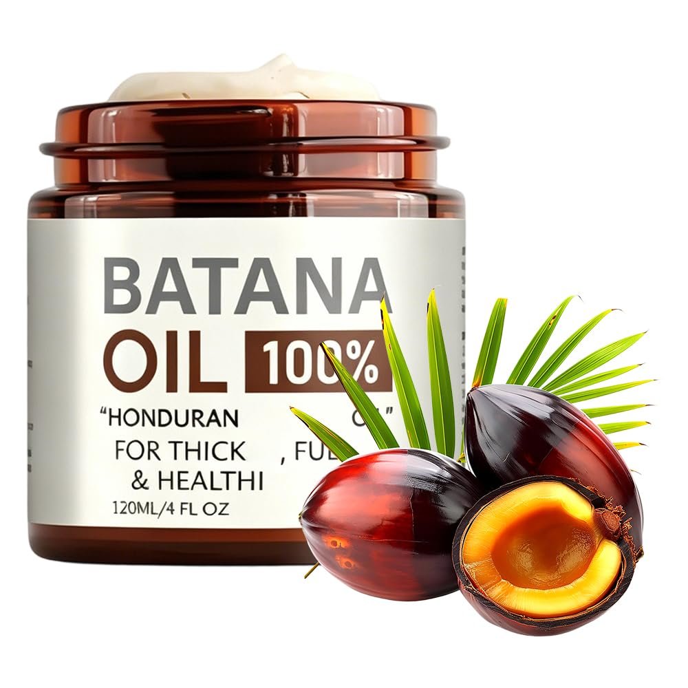 4 Fl Oz 100% Pure Batana Oil for Hair Growth, Organic Hydrating Hair Management Oil, Nourishes Scalp, Reduces Dandruff & Split Ends, Promotes Thicker Stronger Hair for All Hair Types (1pc)