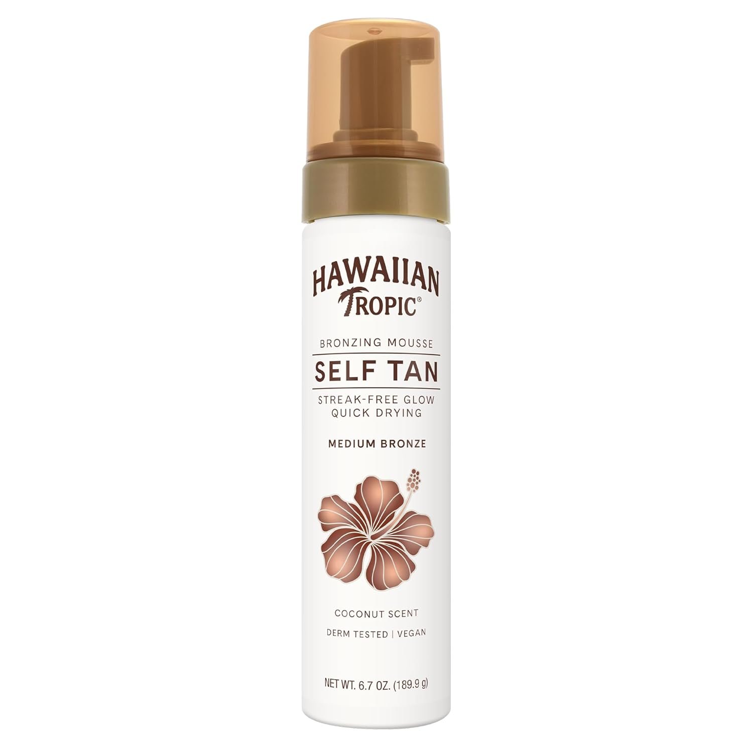 Hawaiian Tropic Aloha Glow Self Tanning Mousse, Express Tan, 6.7 oz, Self Tanner Mousse, Fake Tan, Self Tan Mousse, 1 Hour Express Self Tanner Foam, Quick Tan, Express Tanning Mousse, 6.7 oz