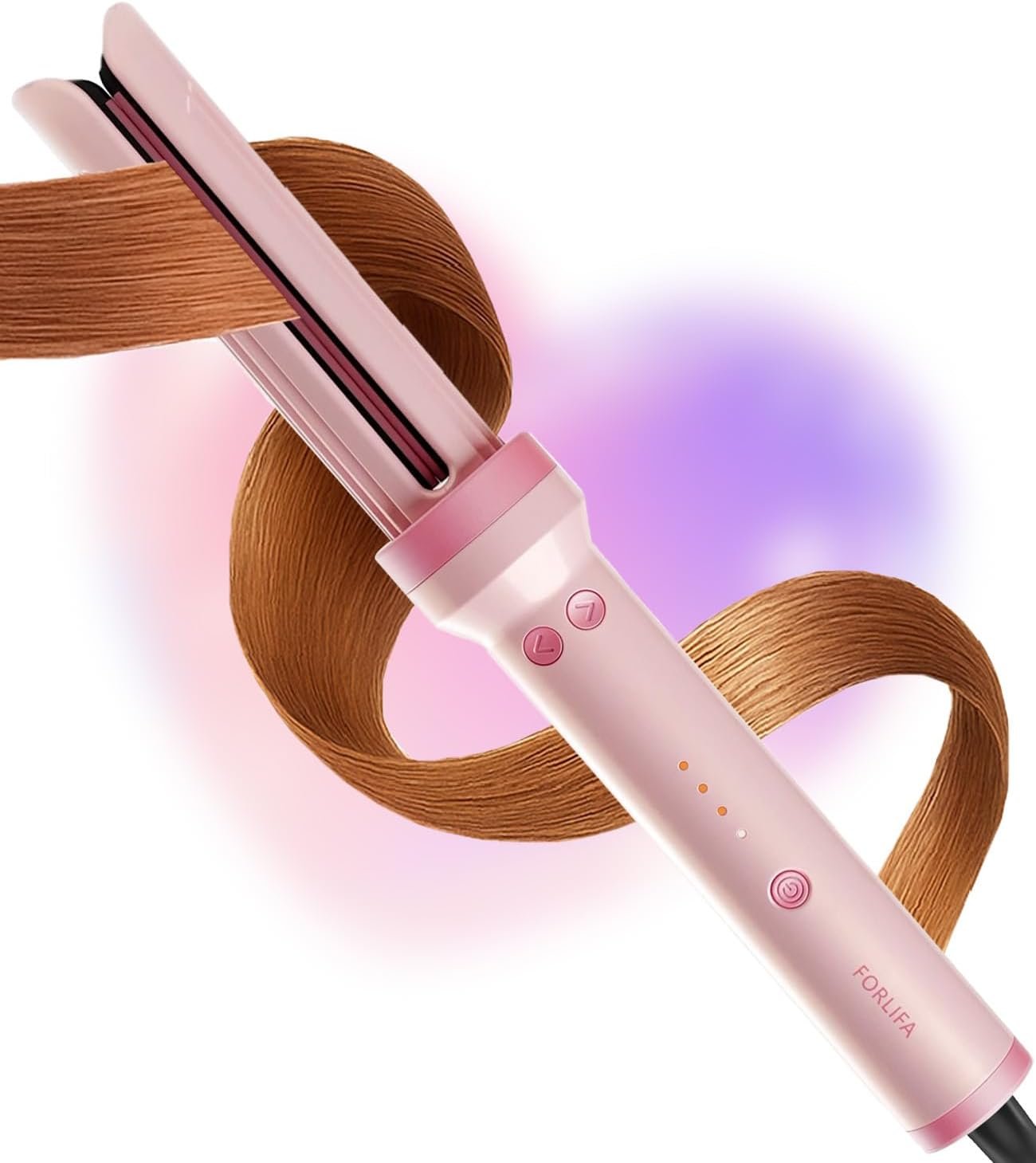 Automatic Rotating Curling Iron, 2-in-1 Automatic Hair Curler and Straightener, Auto Rotating Curling Wand with Cool Air Styler, 1.1 Billion Ionic, Reduce Damage, Dual Voltage, Pro Hypercurve