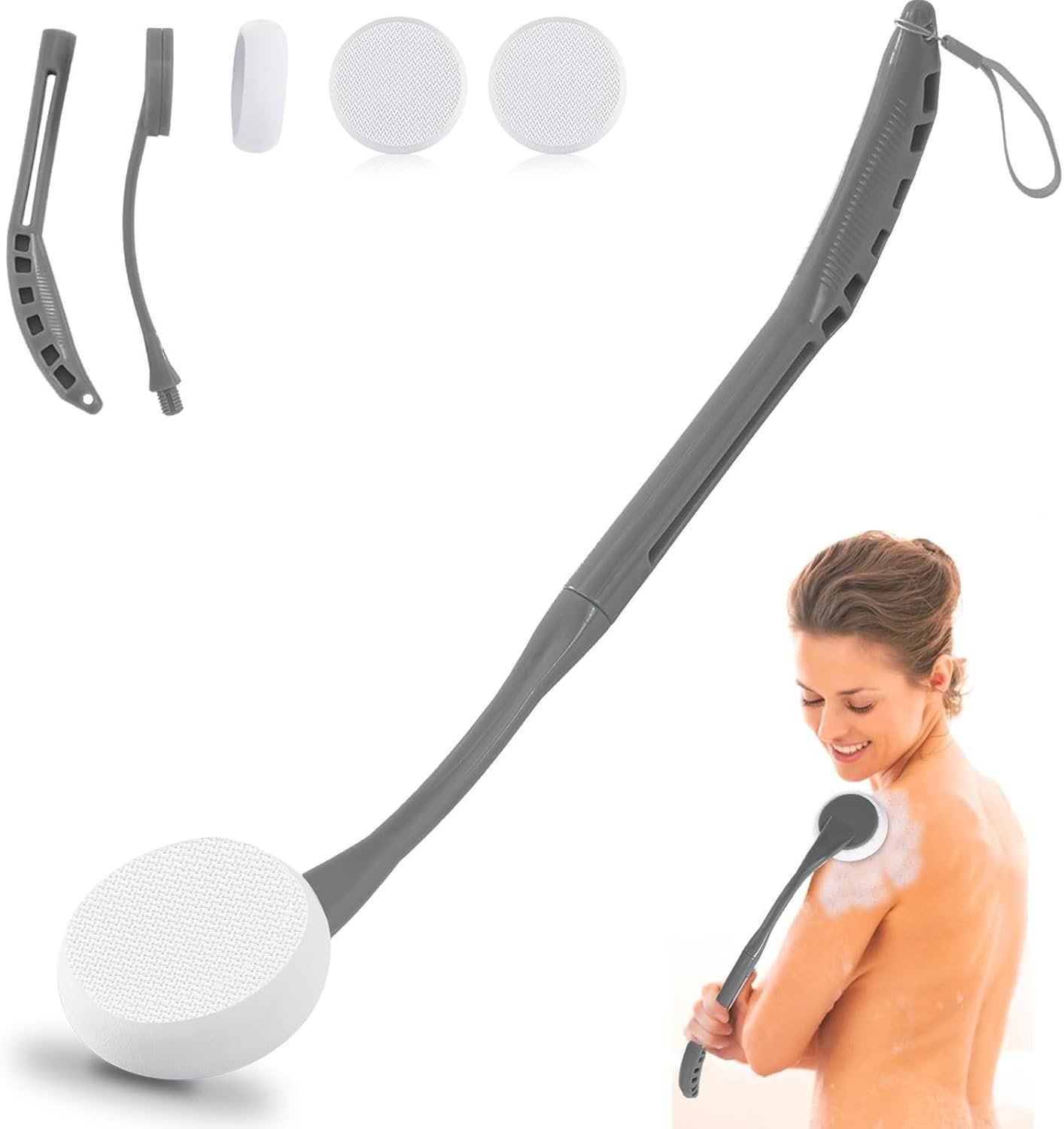 Lotion Applicator for Back,20.5″ Detachable Long Handle Back Lotion Applicator for Women, Elderly for Applying Suncream,Cream,Tanning