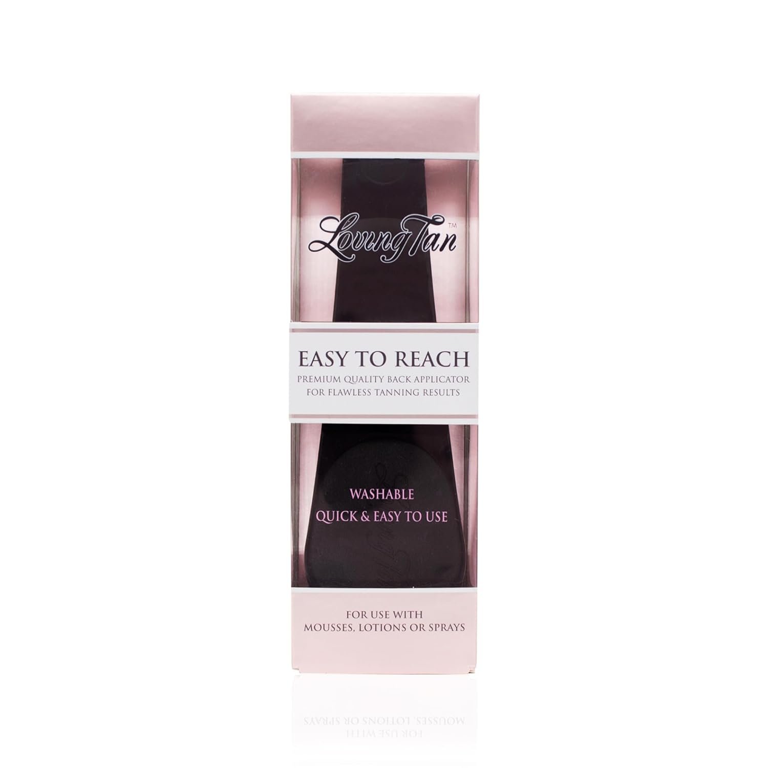 Loving Tan Easy to Reach Back Applicator for Self Tanner – Washable & Durable Design for Streak-Free Even Finish, Self Tanning Tool for Back & Hard to Reach Areas – 1 ct.