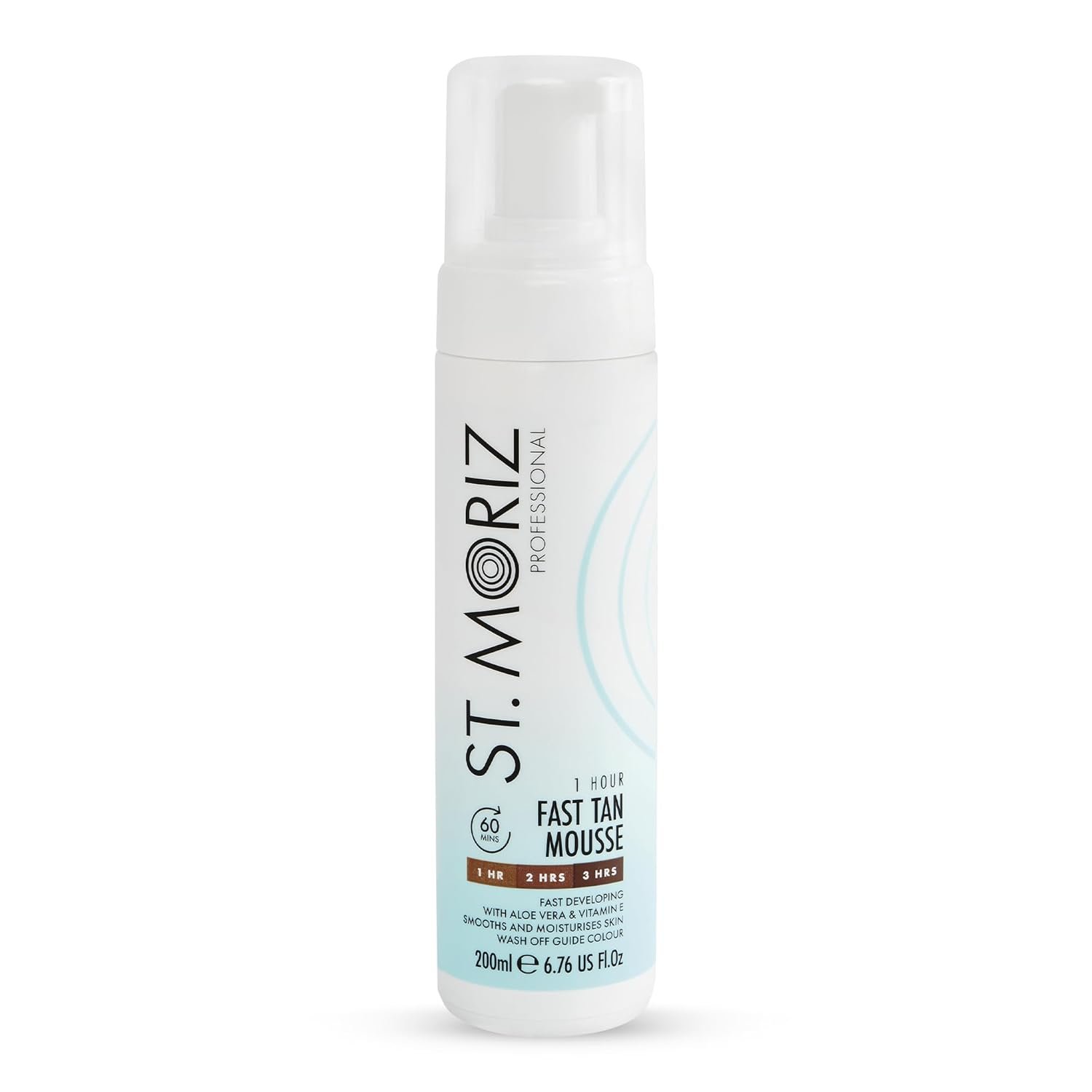 St Moriz Professional 1 Hour Fast Self Tanner Mousse, Light to Dark – Instant, Express Self Tanner Foam for a Golden, Natural Looking Fake Tan with Aloe Vera & Vitamin E – Vegan (6.76 fl oz)