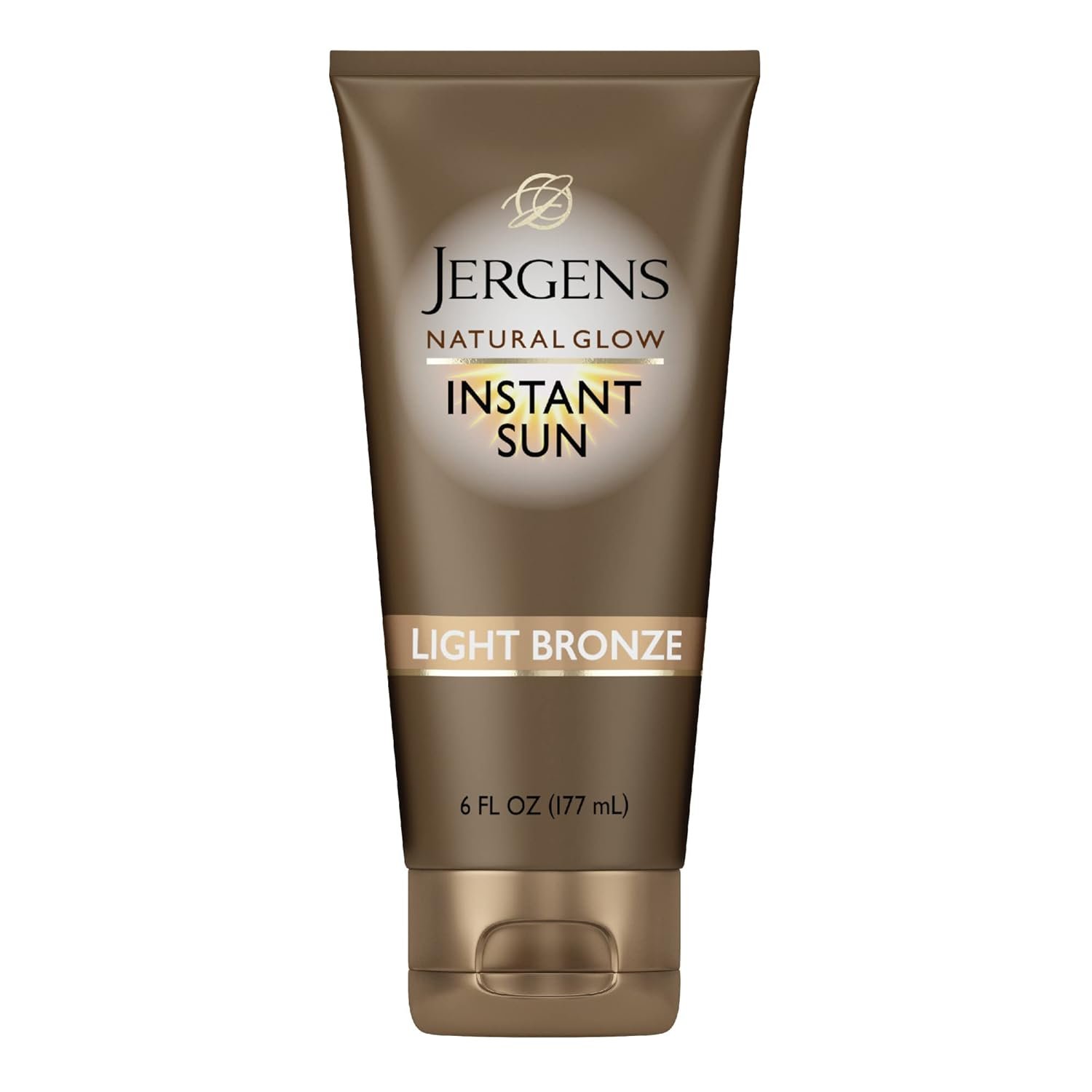 Jergens Natural Glow Instant Sun Tanning Moisturizer + Bronzer, Lightweight Sunless Tanning for Natural-Looking Color, Light Bronze, 6 Oz