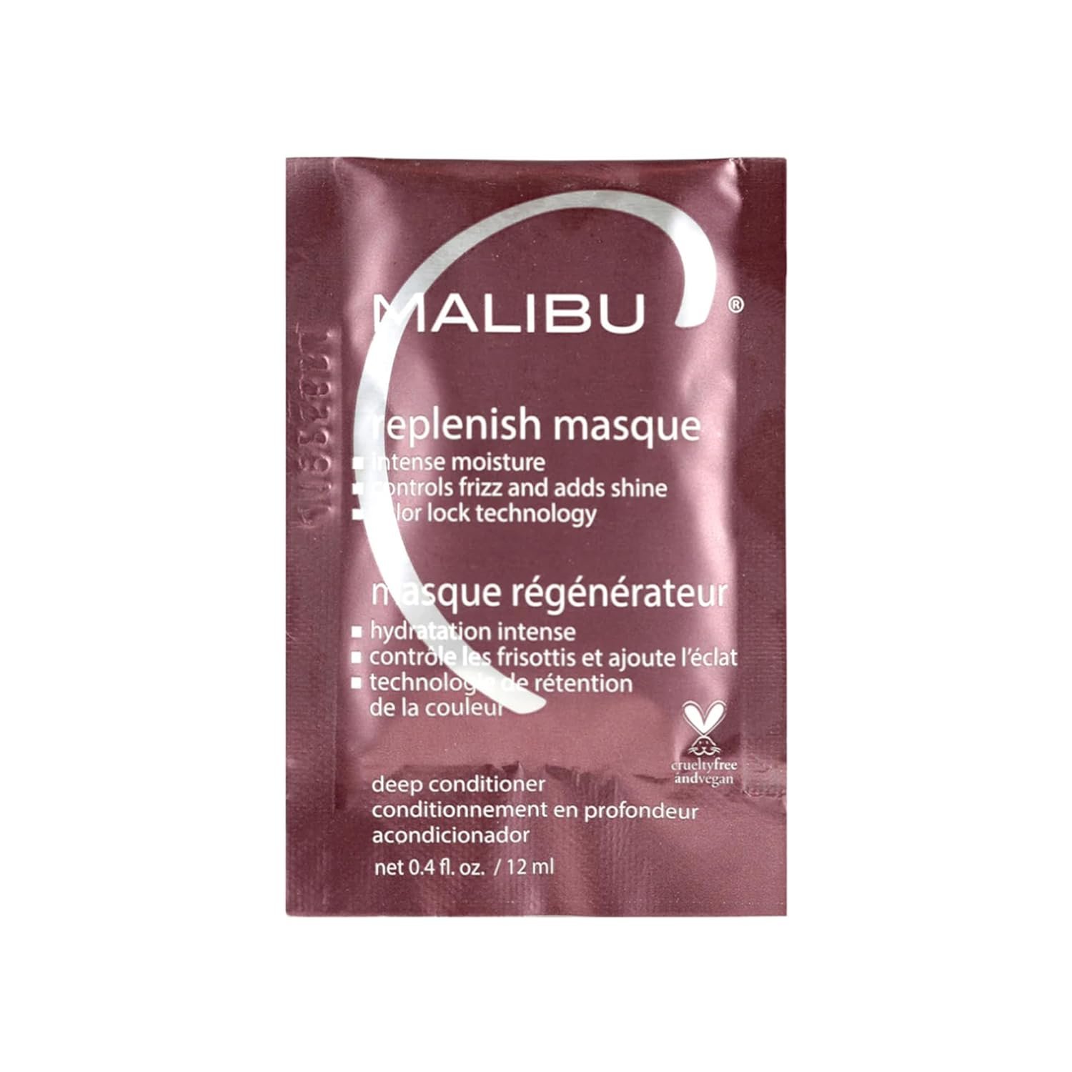 Malibu C Replenish Hair Masque (1 Packet) – Ultra Hydrating Deep Conditioner for Hair Repair – Reparative Formula with Avocado Oil for All Hair Types