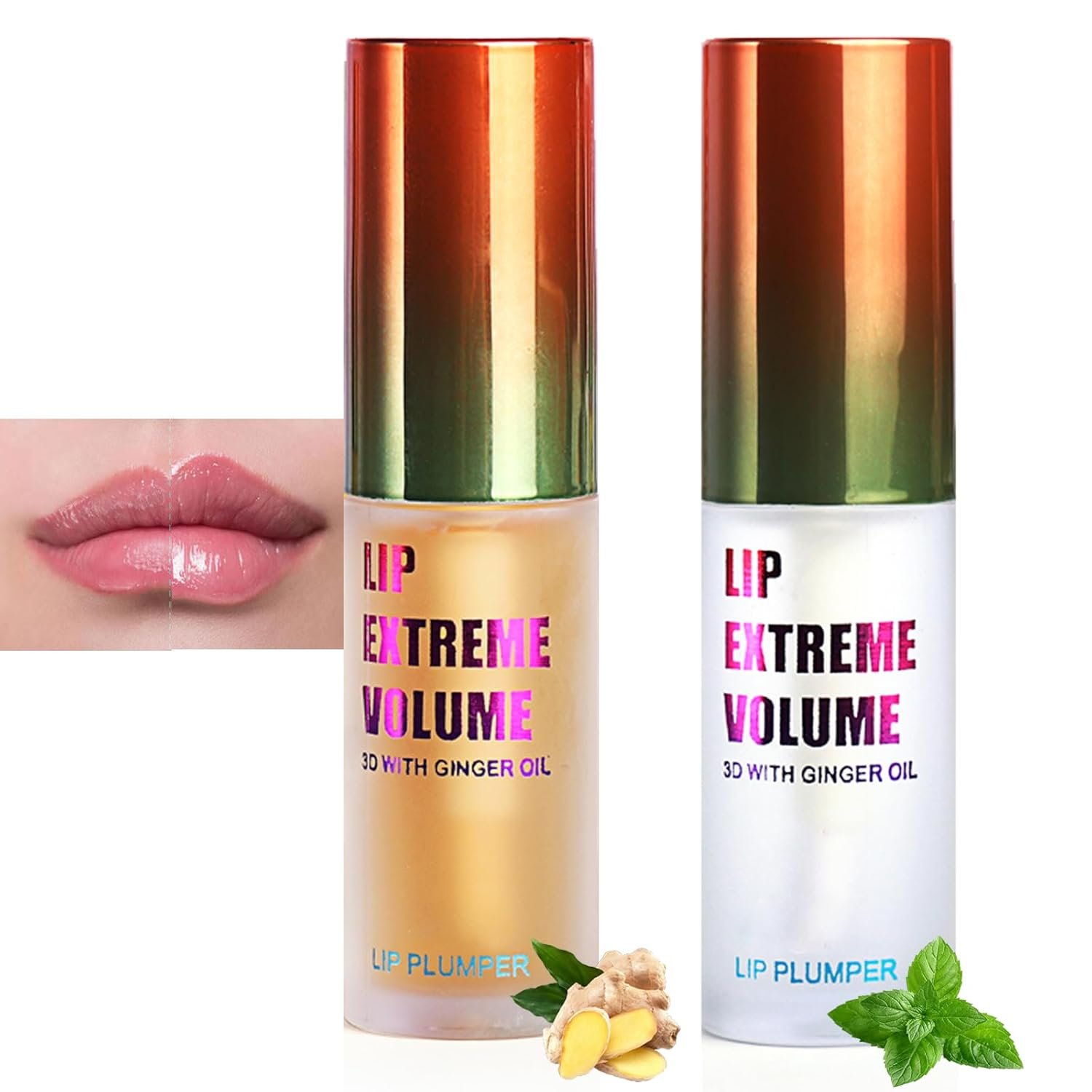 Lip Plumper Set – Lip Plumper Extreme – Plumping Lip Gloss – Lip Enhancer Plumper – Lip Moisturizer for Dry Lips – Lip Filler Plumper – Volumize Lips Instantly for Thicker & Fuller Lips1