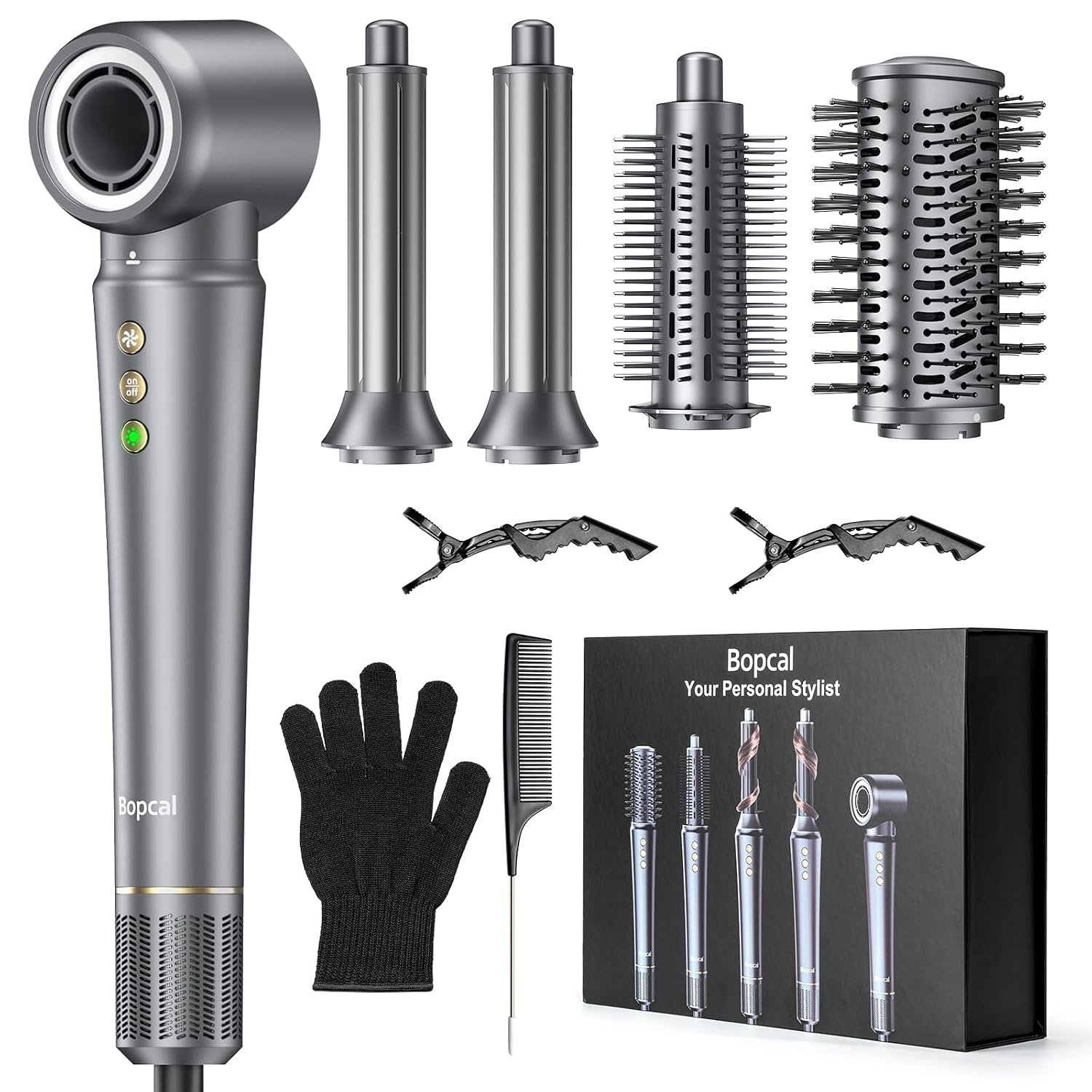 5 in 1 Hot Air Styler Wrap for Women – High-Speed Frizz-Free Hair Dryer Brush, Ion Fast Drying Auto Wrap Cruler, No Heat Damage Air Styler Wrap – Curl, Volumize, Straighten, Gift Idea