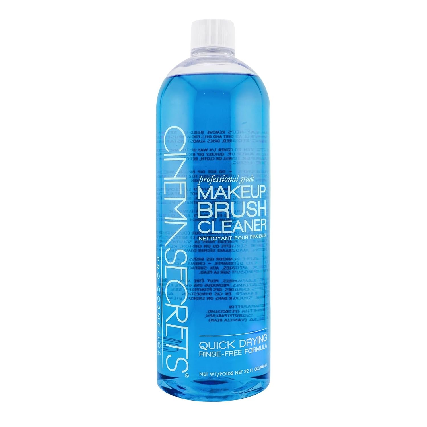 Cinema Secrets Original Blue Vanilla Makeup Brush Cleaner Solution – Professional Cleanser for Makeup Brushes – Quick-Drying, Rinse-Free Formula – Removes Stubborn Waterproof Make Up