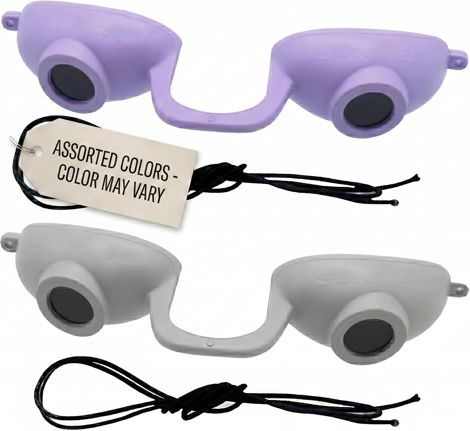 Super Sunnies Flex UV Eye Protection, FDA Compliant Tanning Bed Goggles, Red Light Therapy Glasses, 2 Pack