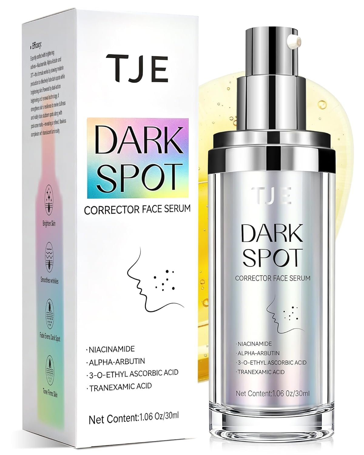 Dark Spot Remover Serum for Face and Body, Brightening Face Serum for Uneven Skin Tone, Sun Spots, Age Spots and Post Acne Marks, Lightweight Daily Skincare for Neck and Hands,1.06 Fl Oz