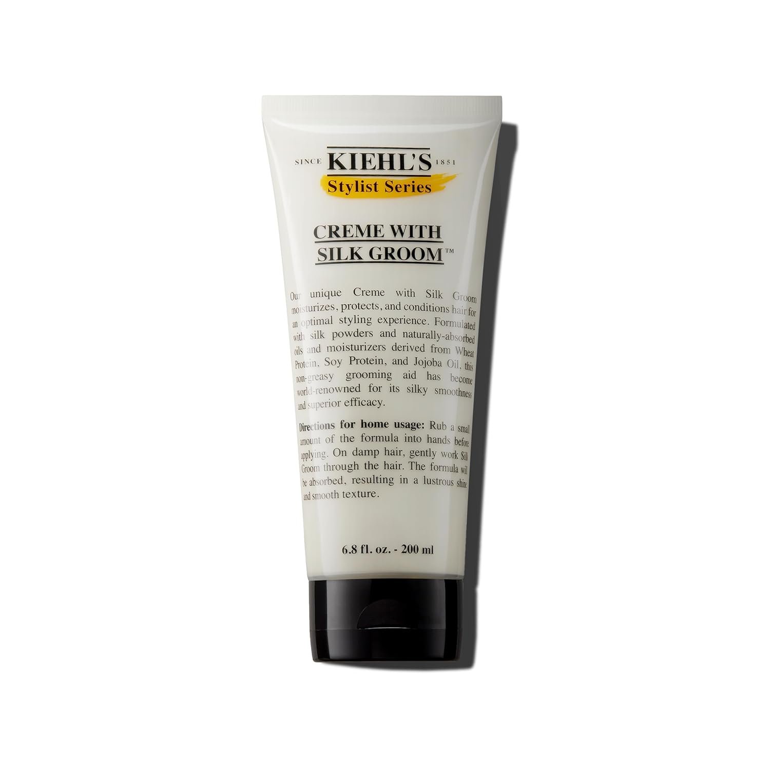 Kiehl’s Crème with Silk Groom, Non-greasy Hair Styling Cream, Helps Moisturize & Smooth Hair, Adds Lustrous Shine, with Jojoba Oil, for All Hair Types – 6.8 fl oz