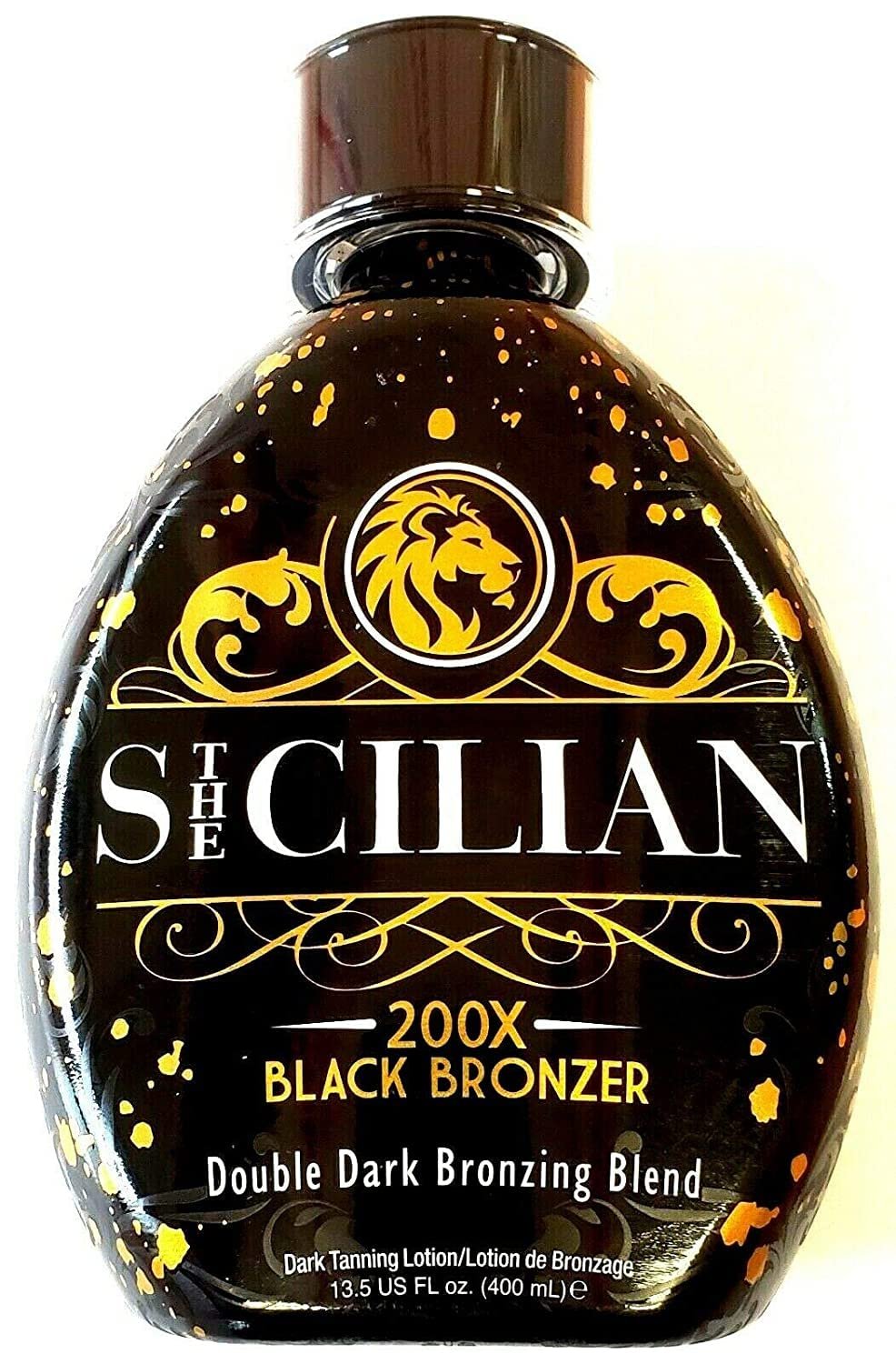 The Sicilian 200X Dark Black Bronzer Tanning Lotion – BEST for Glowing Skin – Gradual Bronzing & Sunless Self Tanner Lotion – Luxurious Sunless Body Tanning Lotion Nourishes Skin