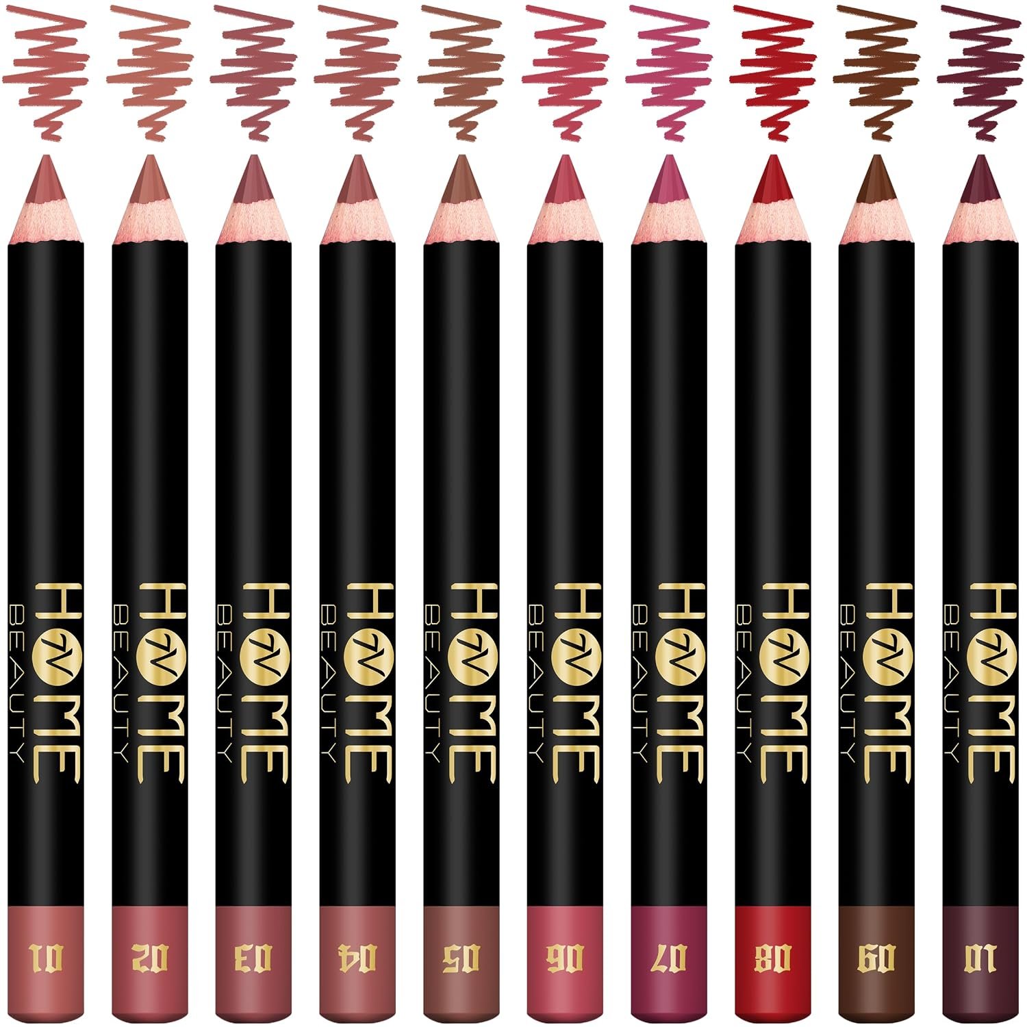 Matte Lip Crayon Set, 10PCS Lip Liner High Pigment Long Lasting Lipstick Pencil (SET A, 10 Count (Pack of 1))