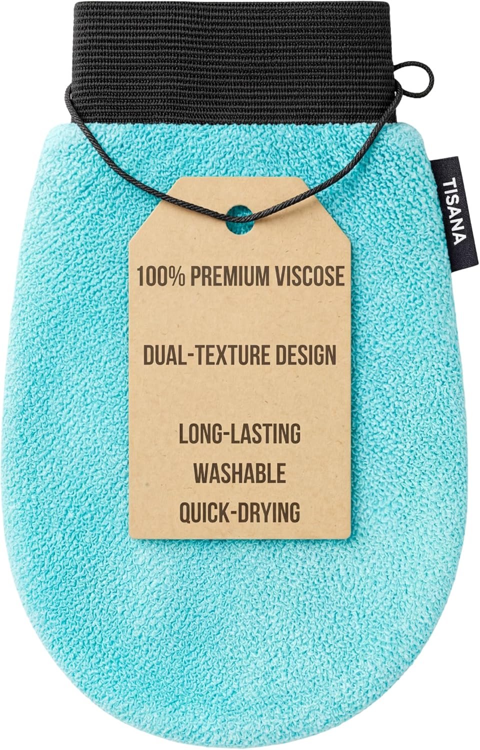 Exfoliating Glove for Shower – Dual-Sided Scrubber Mitt – Deep Exfoliation Washcloth Mittens – Dead Skin & Tan Remover for Body – Body & Face Exfoliator Loofah Wash Cloths for Showering (1-Pack)