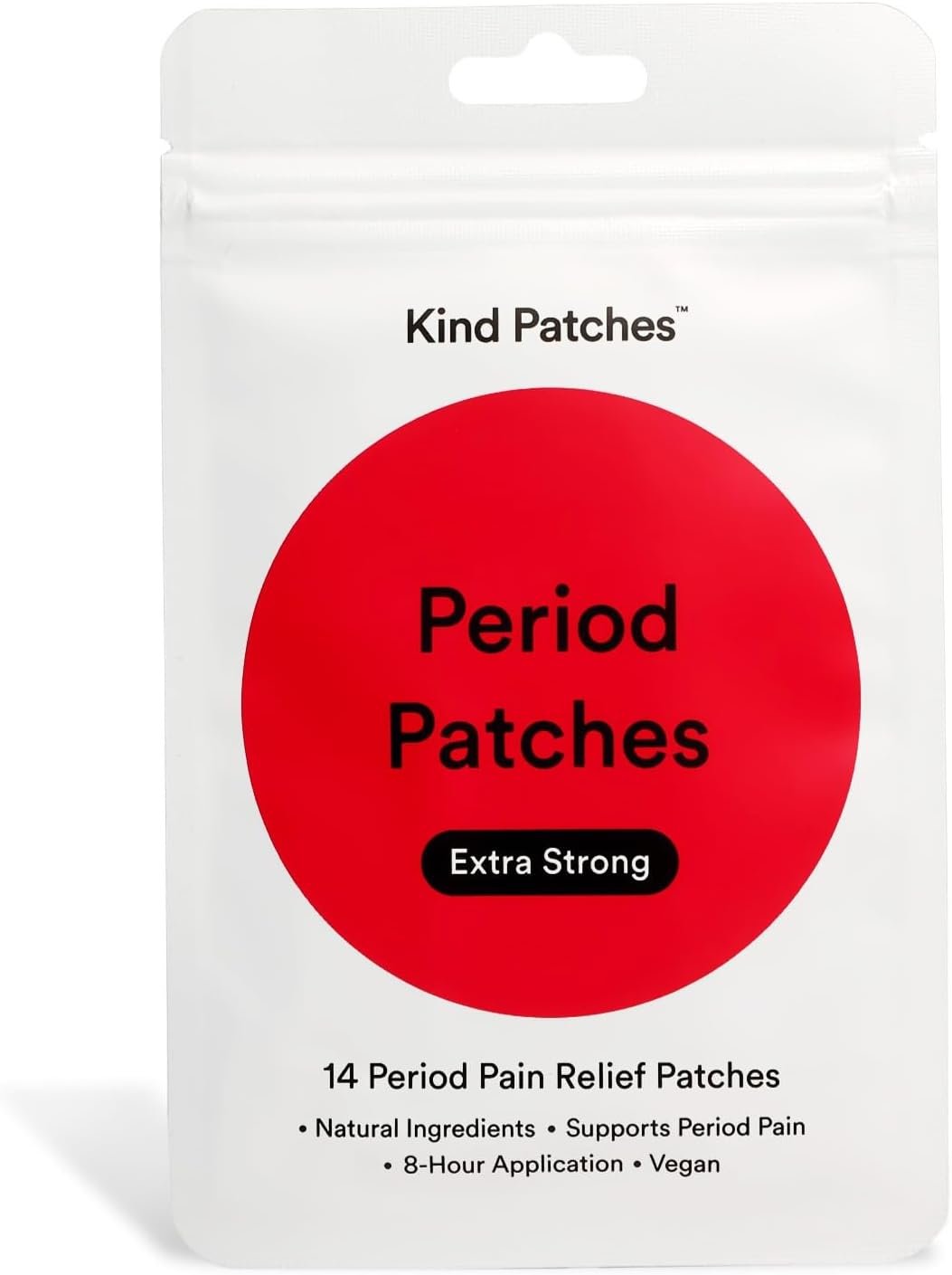 Kind Patches Period Patches Extra Strong – Period Relief with Menthol and Ginger Extract – Menstrual Relief with Natural Essential Oils – 14 Count