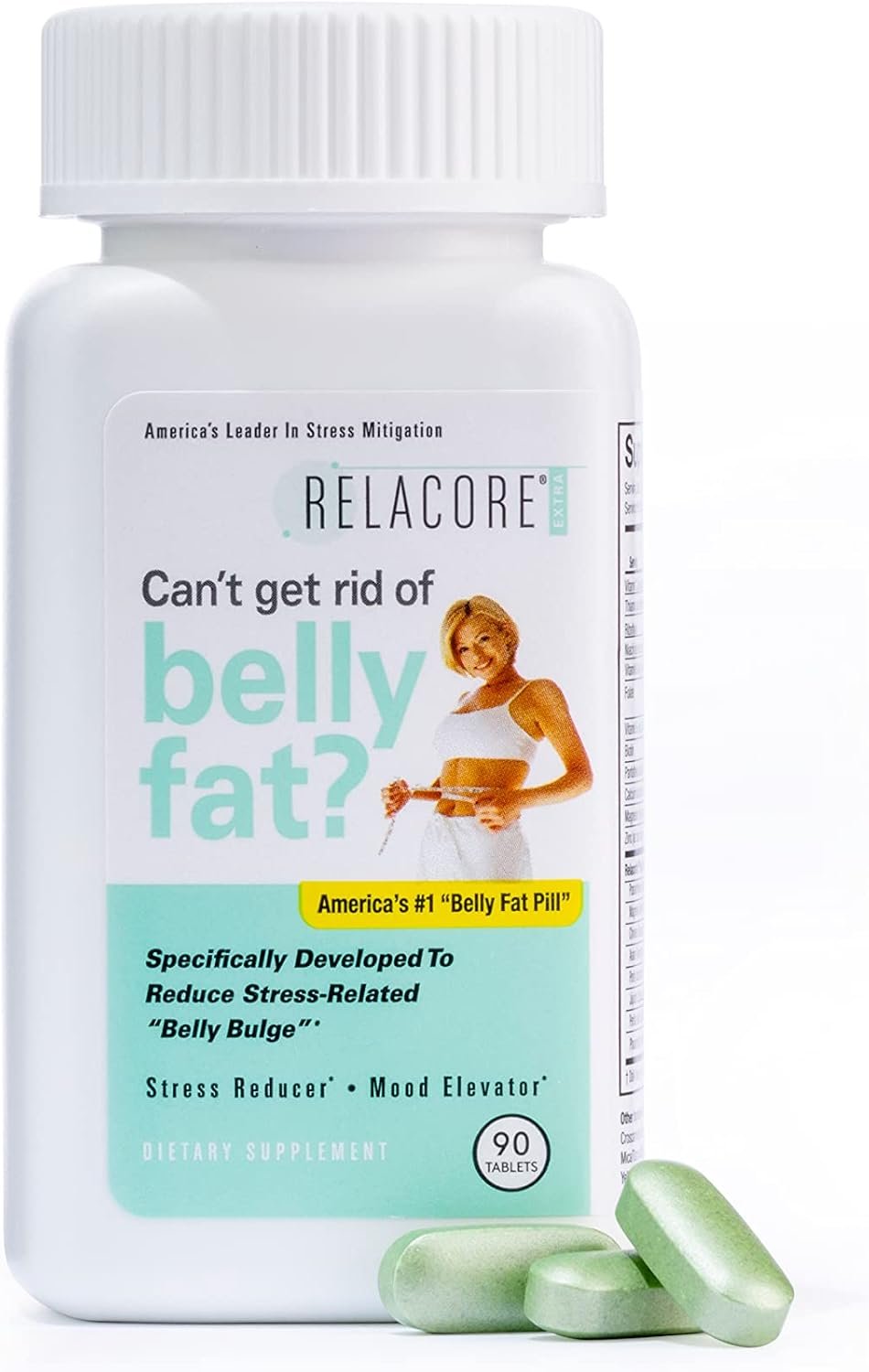 Relacore Extra Maximum Strength – Cortisol Supplements for Women – Reduce Cortisol Related Belly Fat – Stress Relief Supplement – Calm Mind – Improved Mood – 90 Count