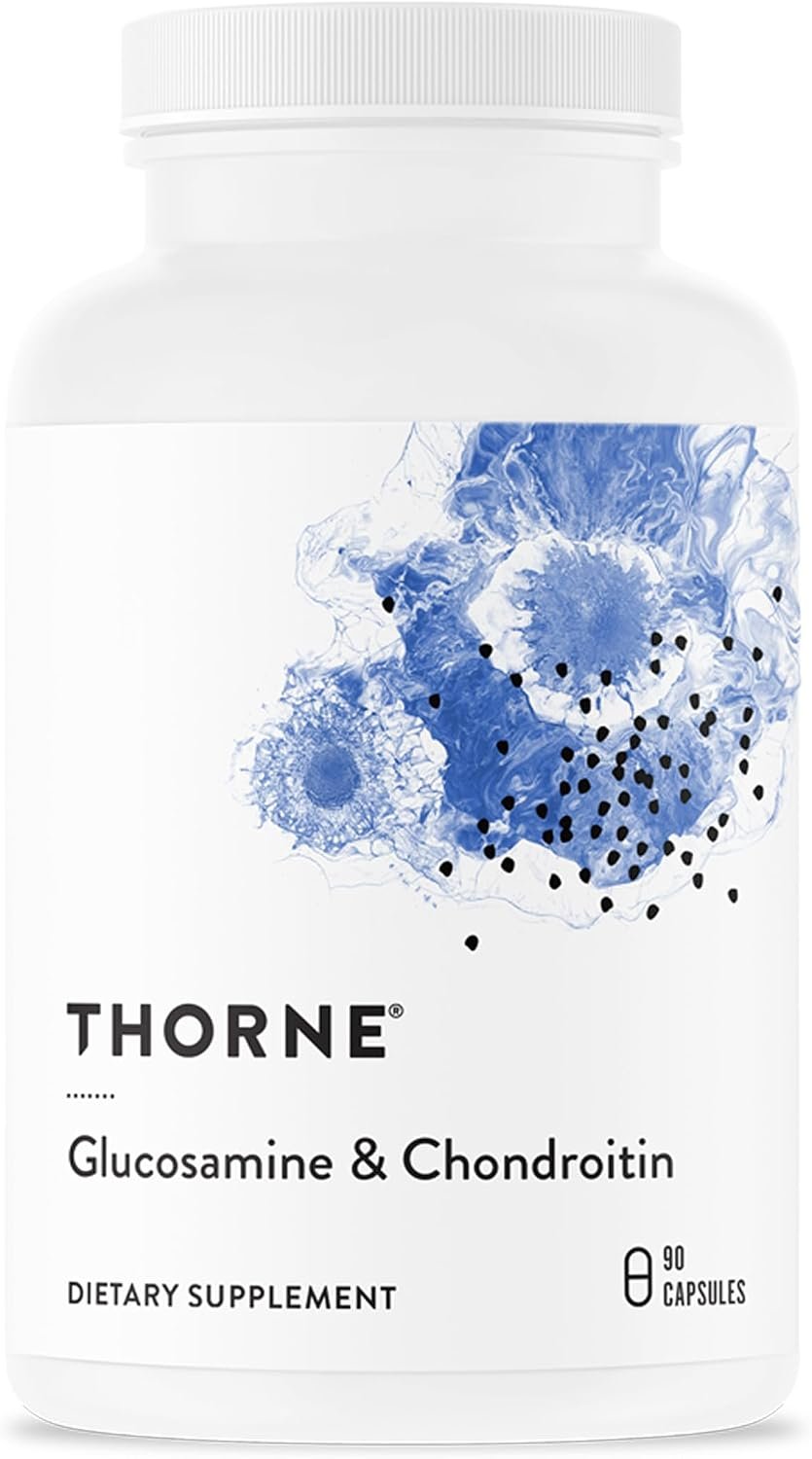THORNE – Glucosamine & Chondroitin – Helps Maintain Healthy Joint Function & Mobility – Supports Normal Cartilage Formation* – Third-Party Certified – Gluten, Dairy & Soy-Free – 90 Capsules
