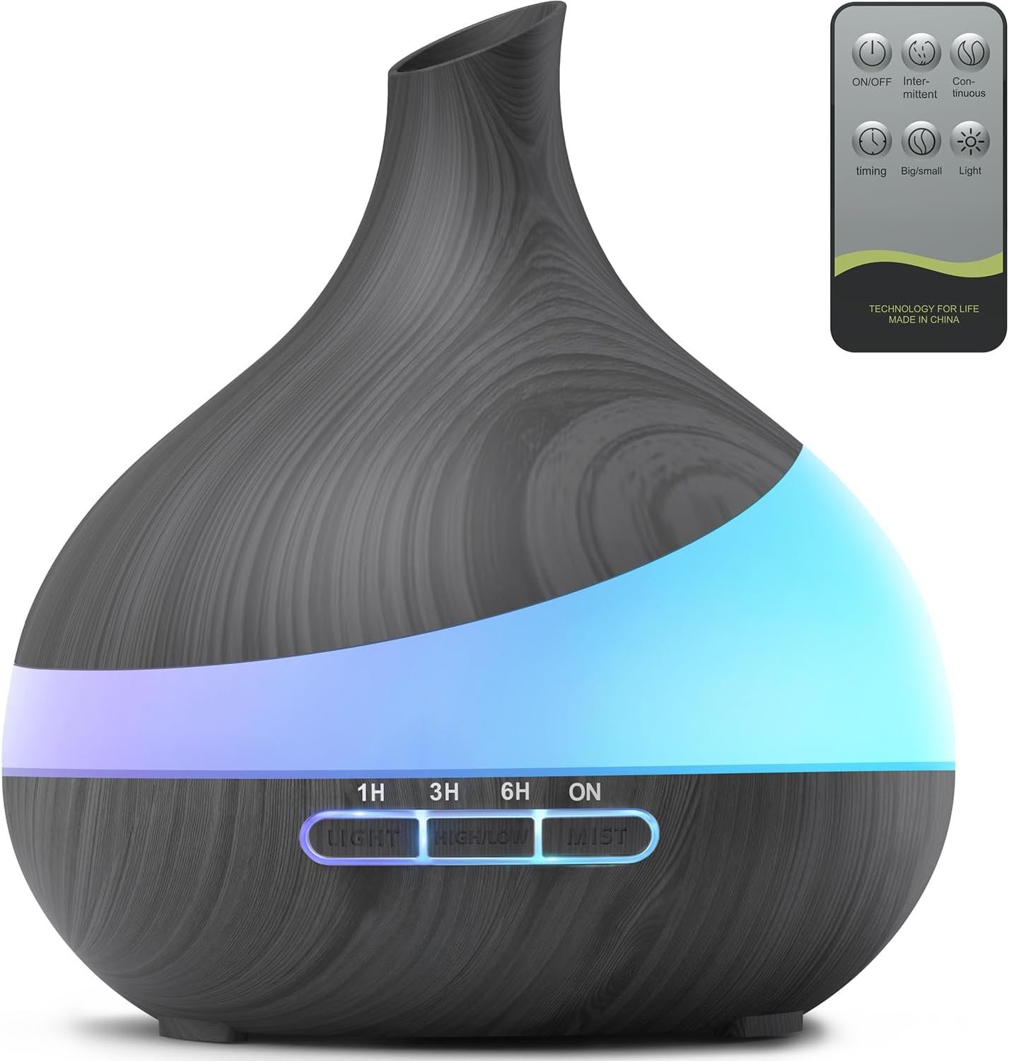 HJTHJT 500ml Aromatherapy Diffuser,Essential Oil Diffuser for Women:14-Color LED, Dual Mist 30/60ml/h, Remote Control, Hotel Spa Bedroom