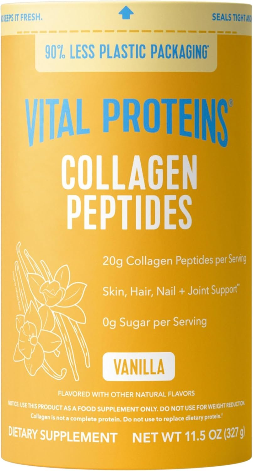 Vital Proteins Collagen Peptides Powder Vanilla – Supports Hair, Skin, Nails, Bones, Joints, Powder for Women