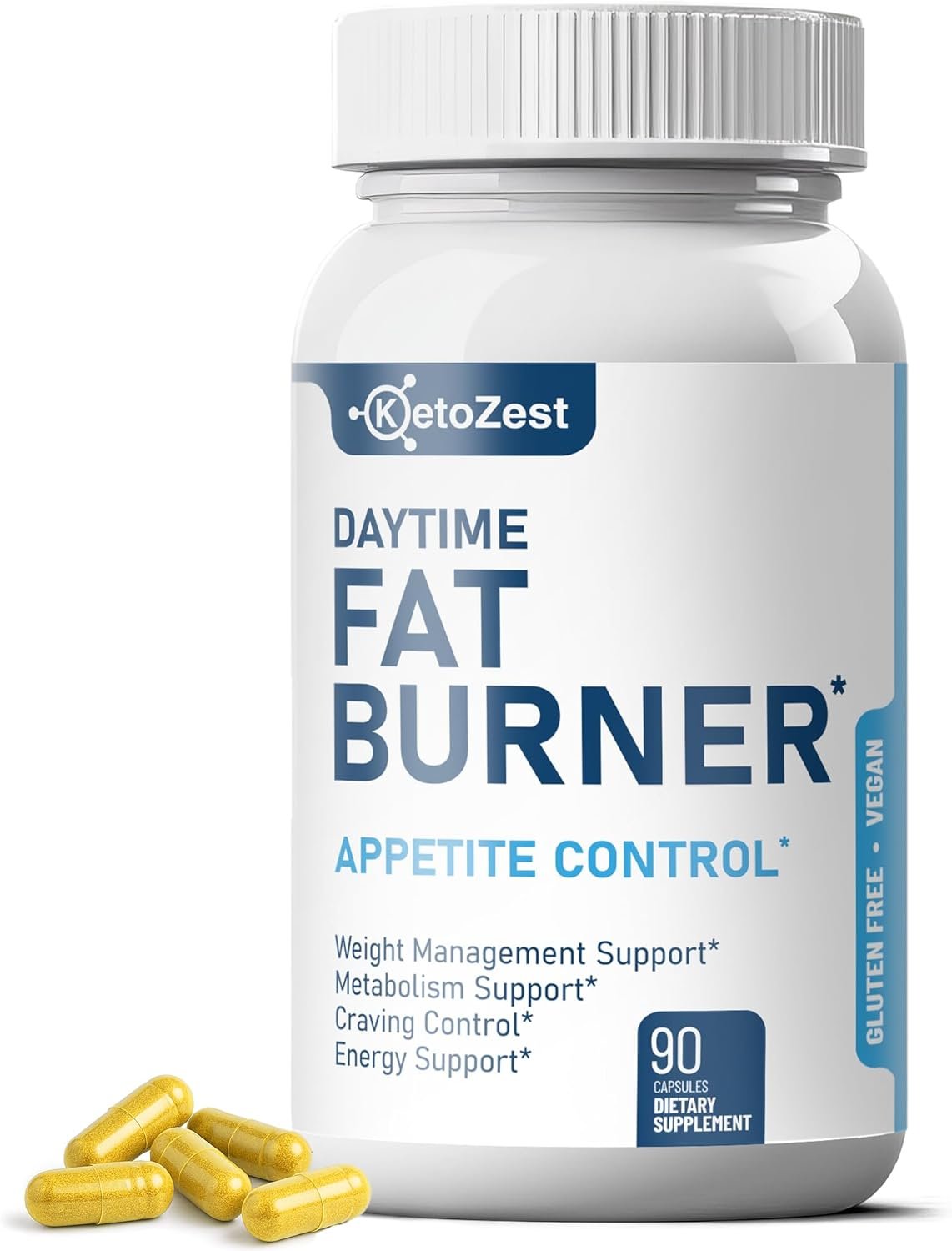 Fat Burner Appetite Suppressant for Weight Loss – Daytime Men Women Natural Thermogenic Fat Burning Diet Pills with Green Tea Caffeine – Curb Hunger Appetite Control Belly Fat Burn Support