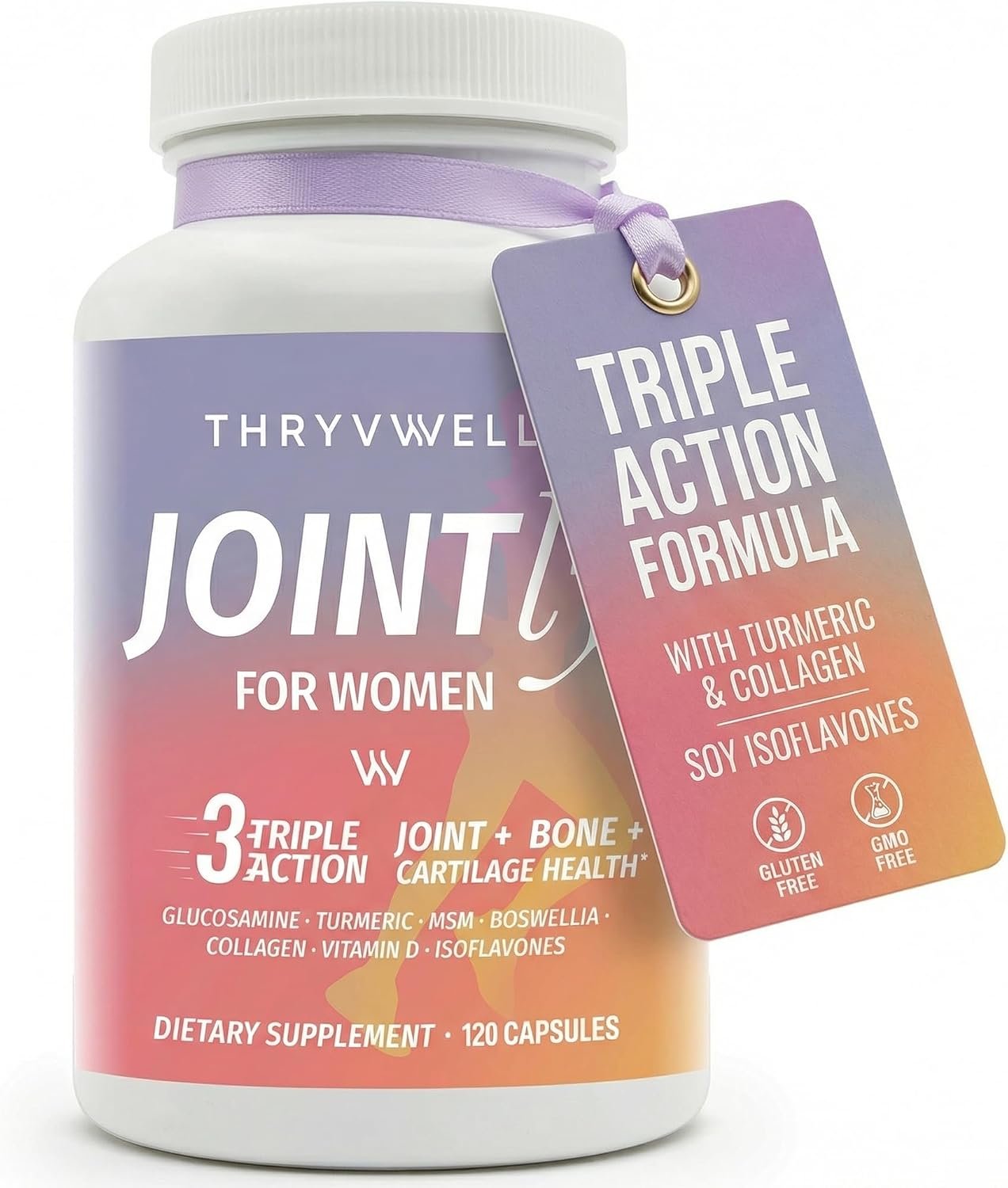 Joint Supplements for Women | 14-in-1 Joint Bone & Cartilage Support | Glucosamine Chondroitin MSM Turmeric Collagen Calcium | FSA Eligible | HSA Eligible | Lab Tested | 120 Capsules