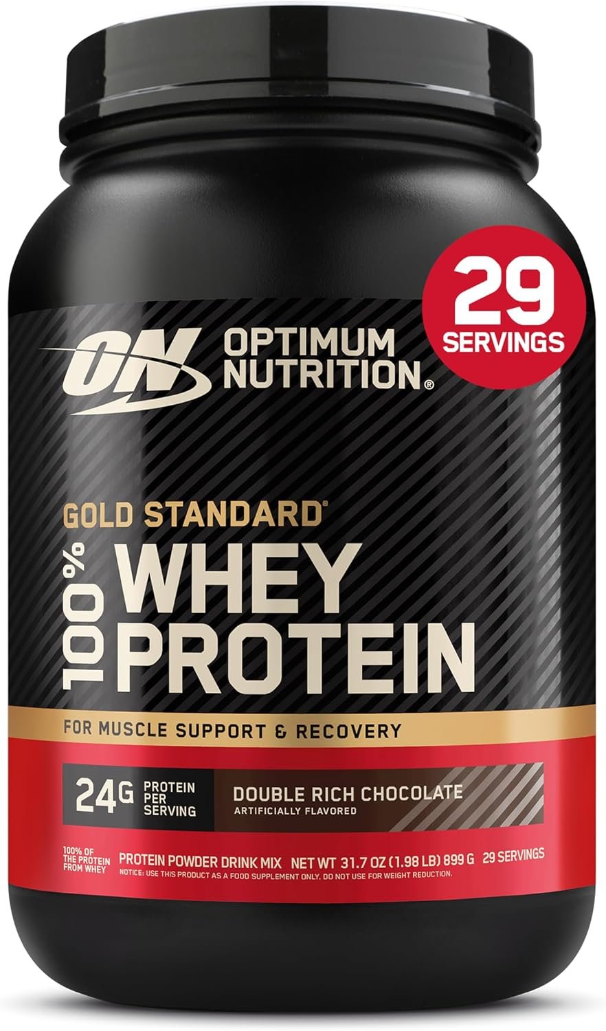 Optimum Nutrition Gold Standard 100% Whey Protein Powder, Double Rich Chocolate 1.98 Pound (Packaging May Vary)