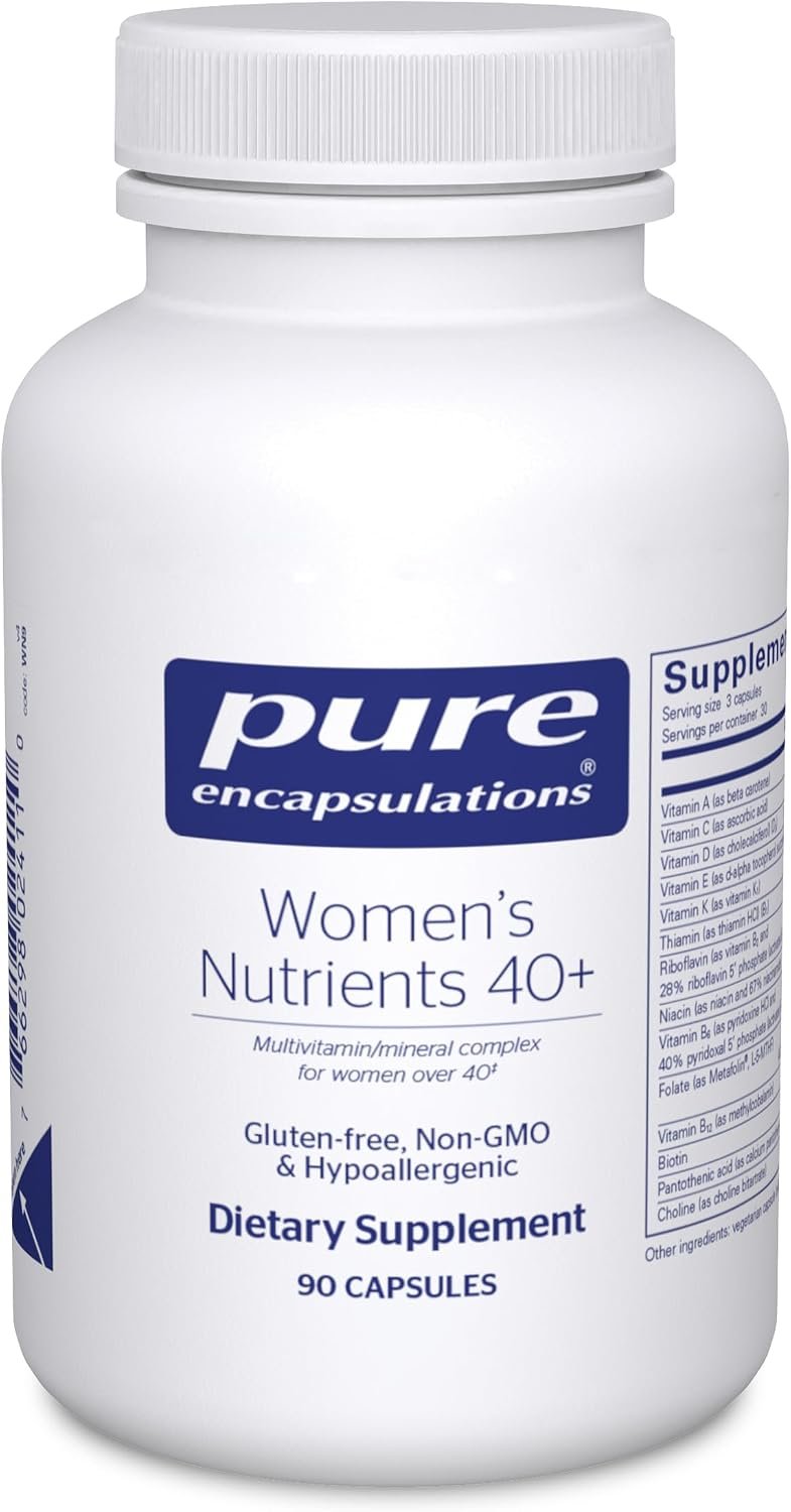 Pure Encapsulations Women’s Nutrients 40+ – Multivitamin for Women Over 40 to Support Urinary Tract Health, Breast Cell Health & Eye Integrity* Vitamin C & E – Gluten-Free & Non-GMO – 90 Capsules