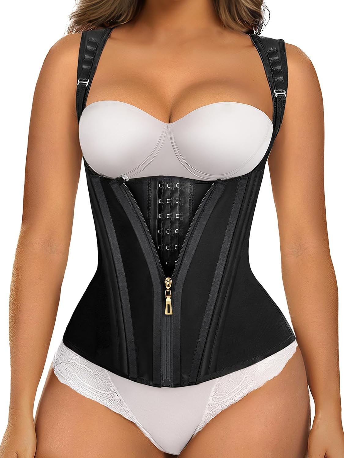 SHAPERX Waist Trainer Corset for Women Tummy Control Sport Girdle Hourglass Waist Cincher Body Shaper with Steel Boned