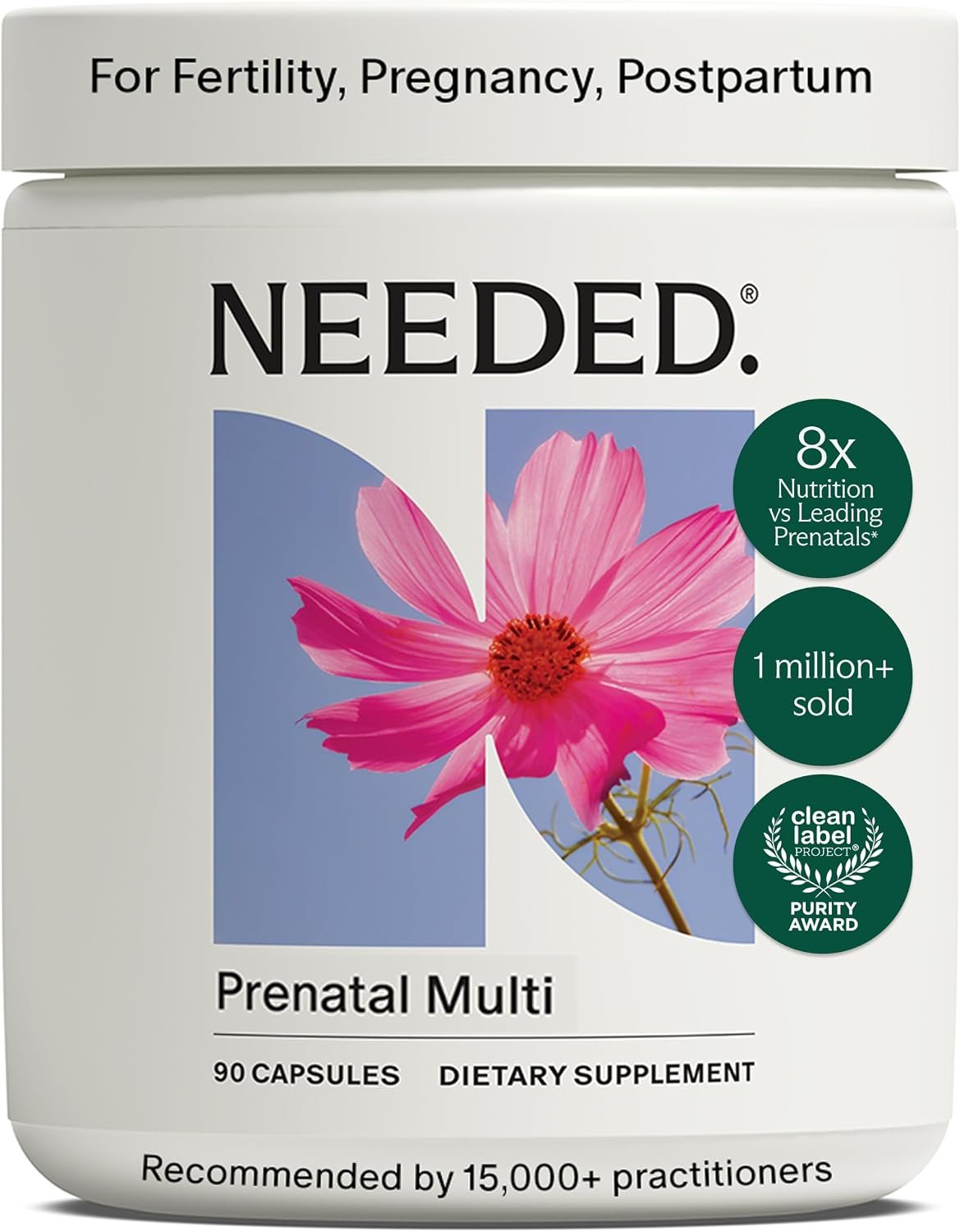 Needed. Multivitamin for Prenatal | Prenatal Multi Capsule – Pregnancy, Breastfeeding, Postpartum | Expertly-Formulated & Third-Party Tested | 30-Day Supply