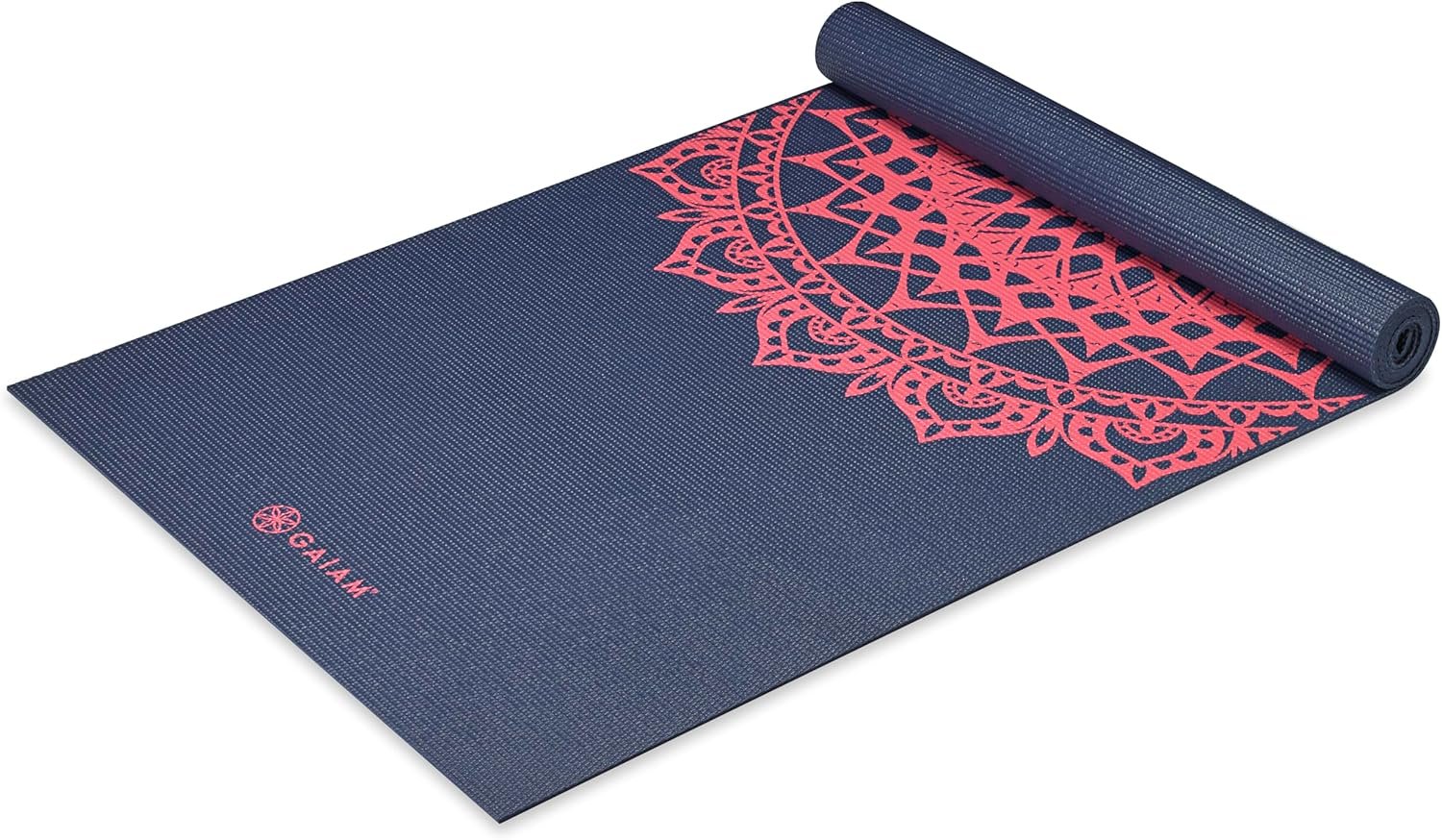Gaiam Print Yoga Mat, Non Slip Exercise & Fitness Mat for All Types of Yoga, Pilates & Floor Exercises | Lightweight 4mm print yoga mat with non-slip grip. Ideal for yoga, Pilates & floor workouts at home or studio.