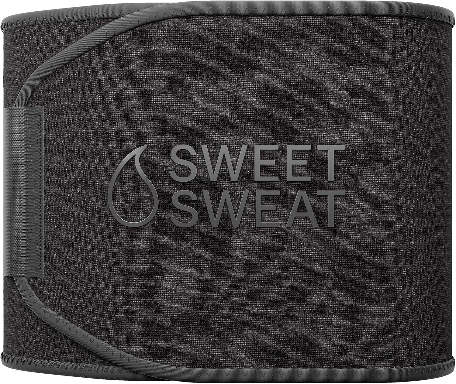 Sports Research Sweet Sweat Waist Trimmer (Core Series) – Premium Sweat Enhancing Fitness Band for Women & Men – Adjustable Fit · Latex-Free Neoprene – Matte Black, Large